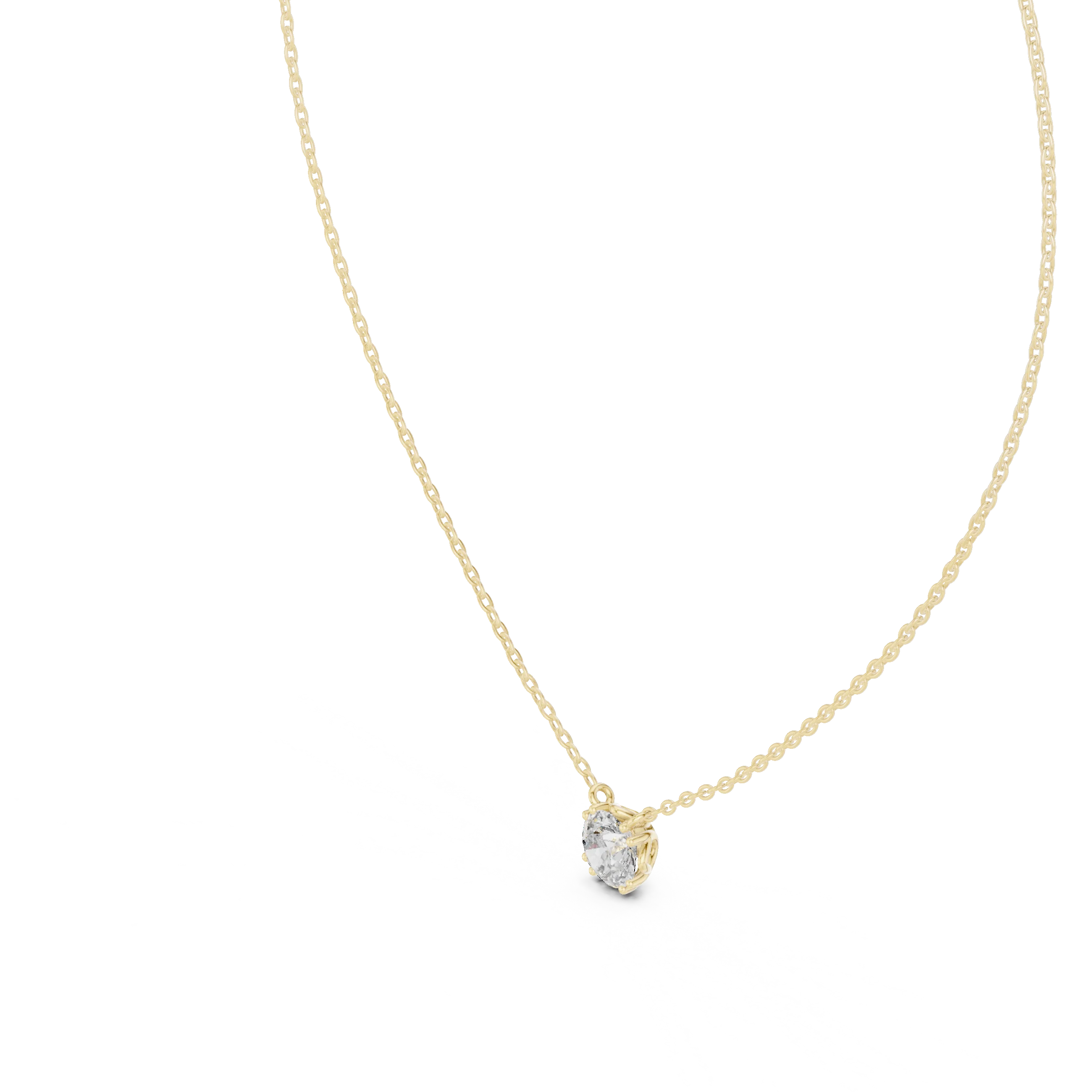 Pure Radiance Solitaire Diamond Pendant Necklace