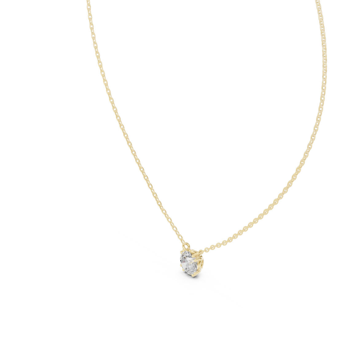 Pure Radiance Solitaire Diamond Pendant Necklace