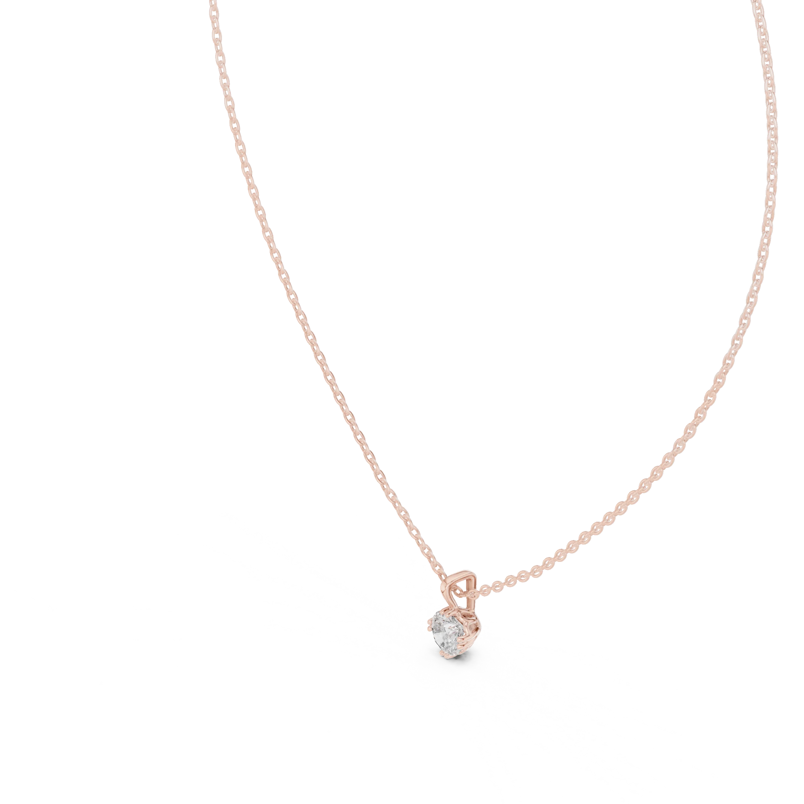 Celestial Glow Round Solitaire Diamond Pendant