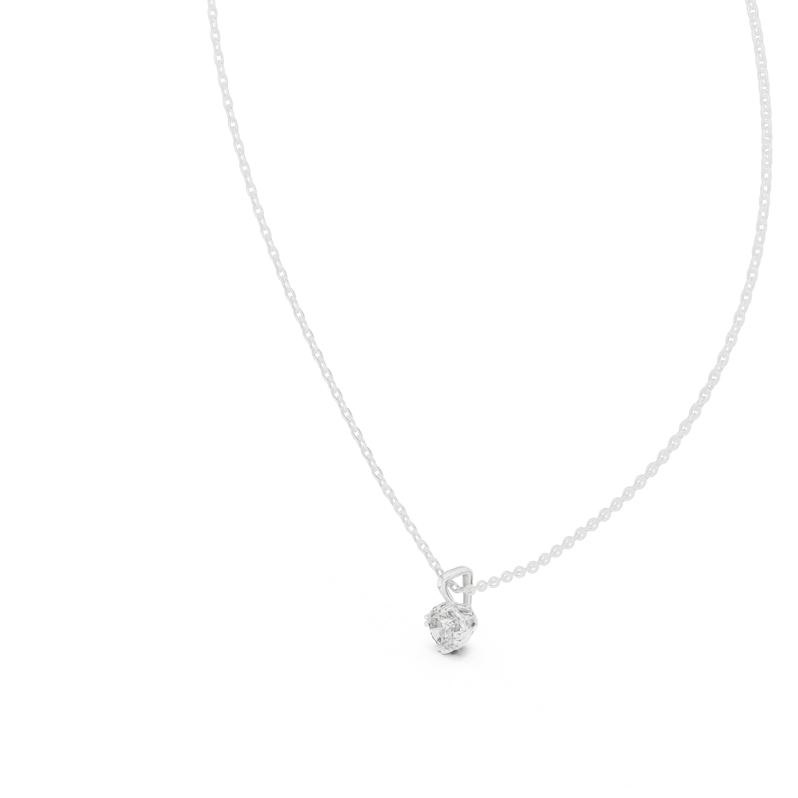 Celestial Glow Round Solitaire Diamond Pendant