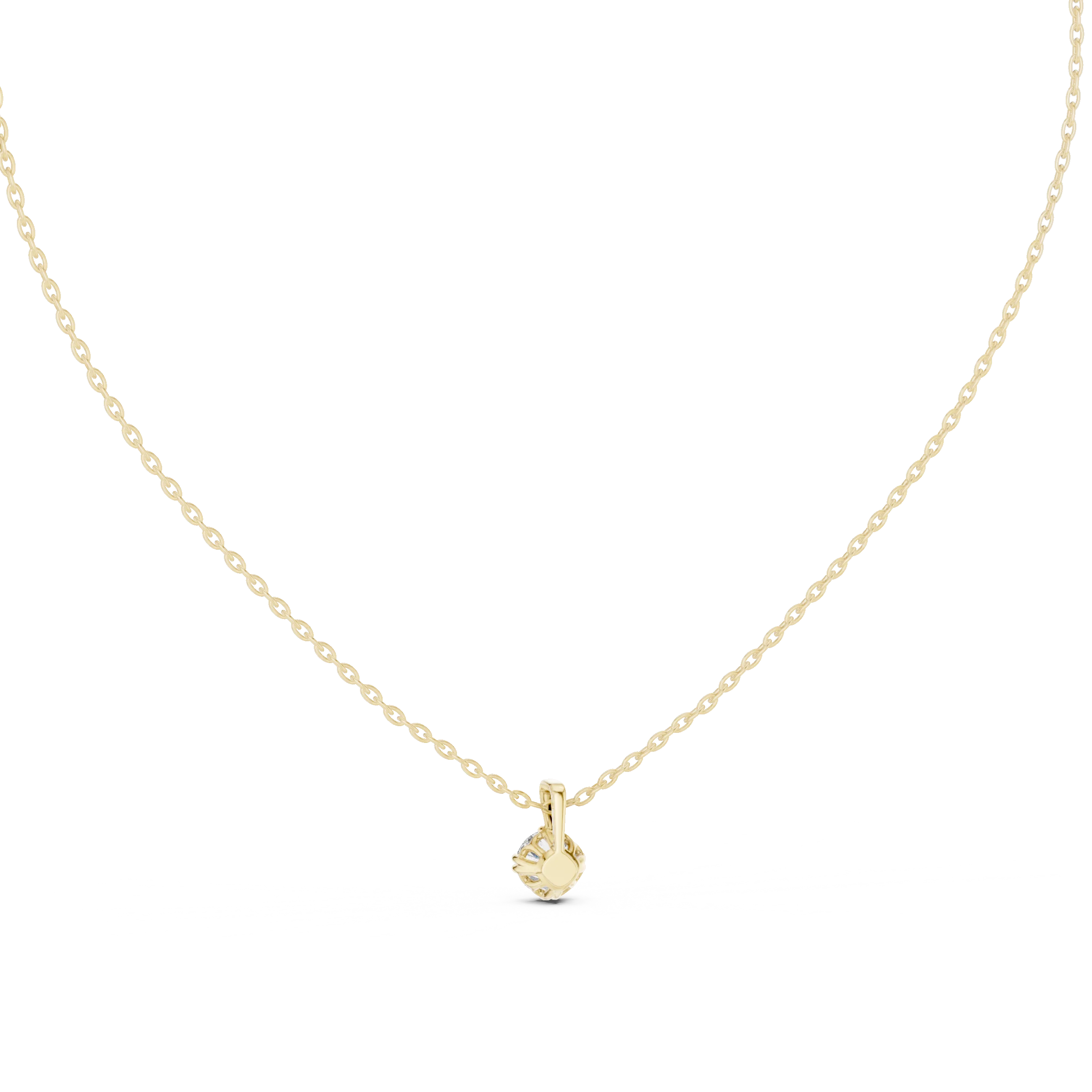 Celestial Glow Round Solitaire Diamond Pendant