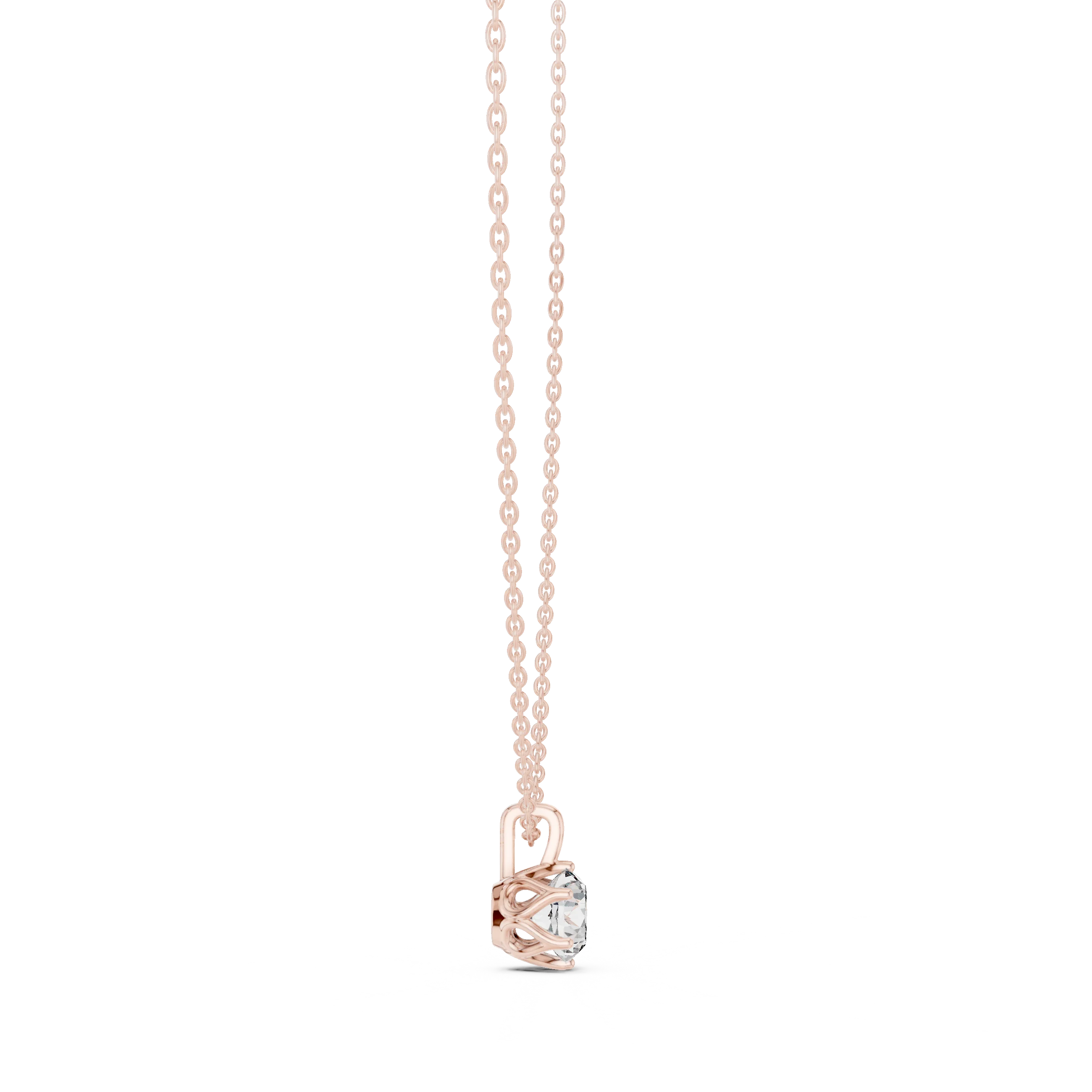 Radiant Essence Round Solitaire Diamond Pendant