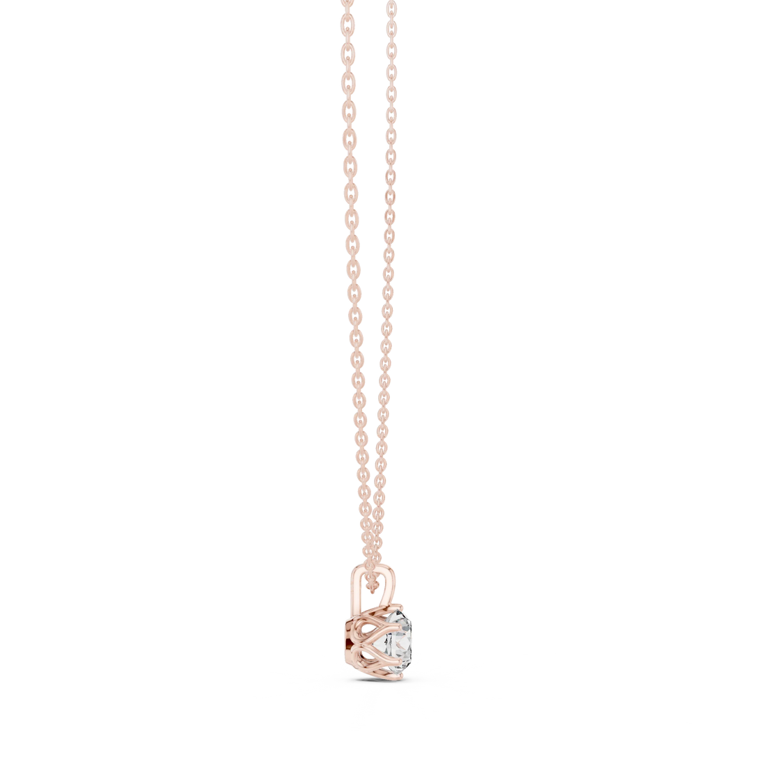 Radiant Essence Round Solitaire Diamond Pendant