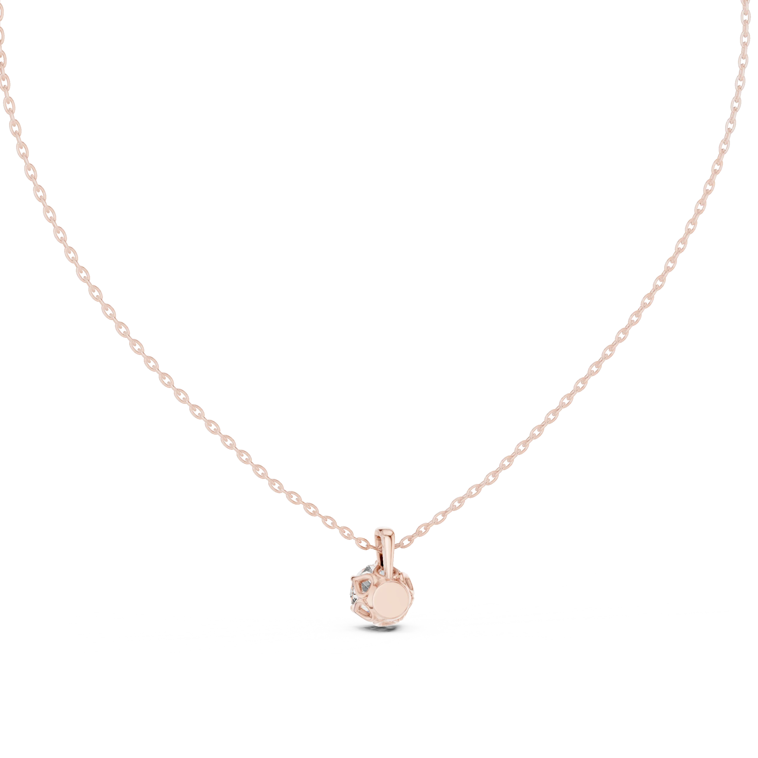 Radiant Essence Round Solitaire Diamond Pendant