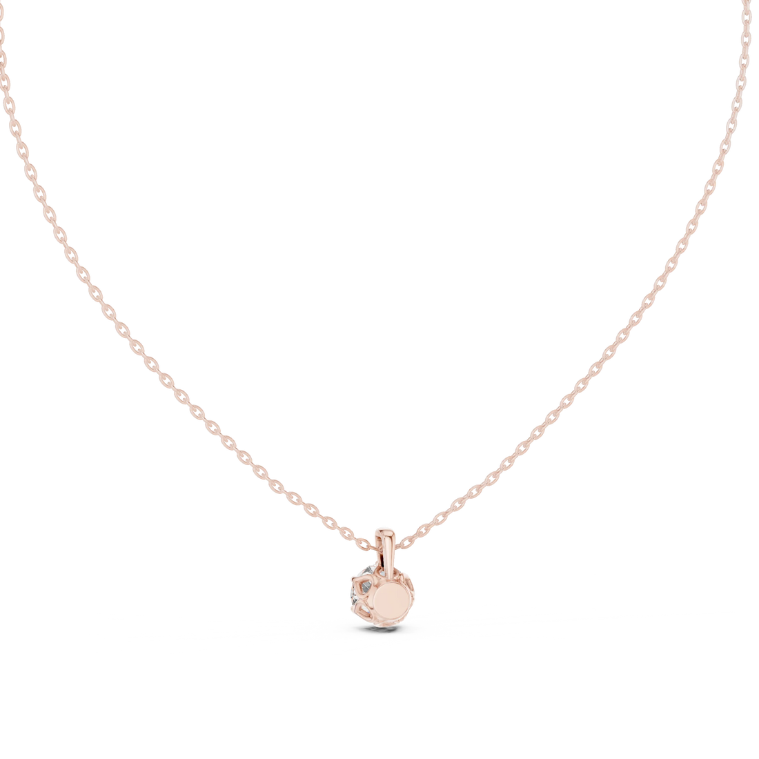 Radiant Essence Round Solitaire Diamond Pendant