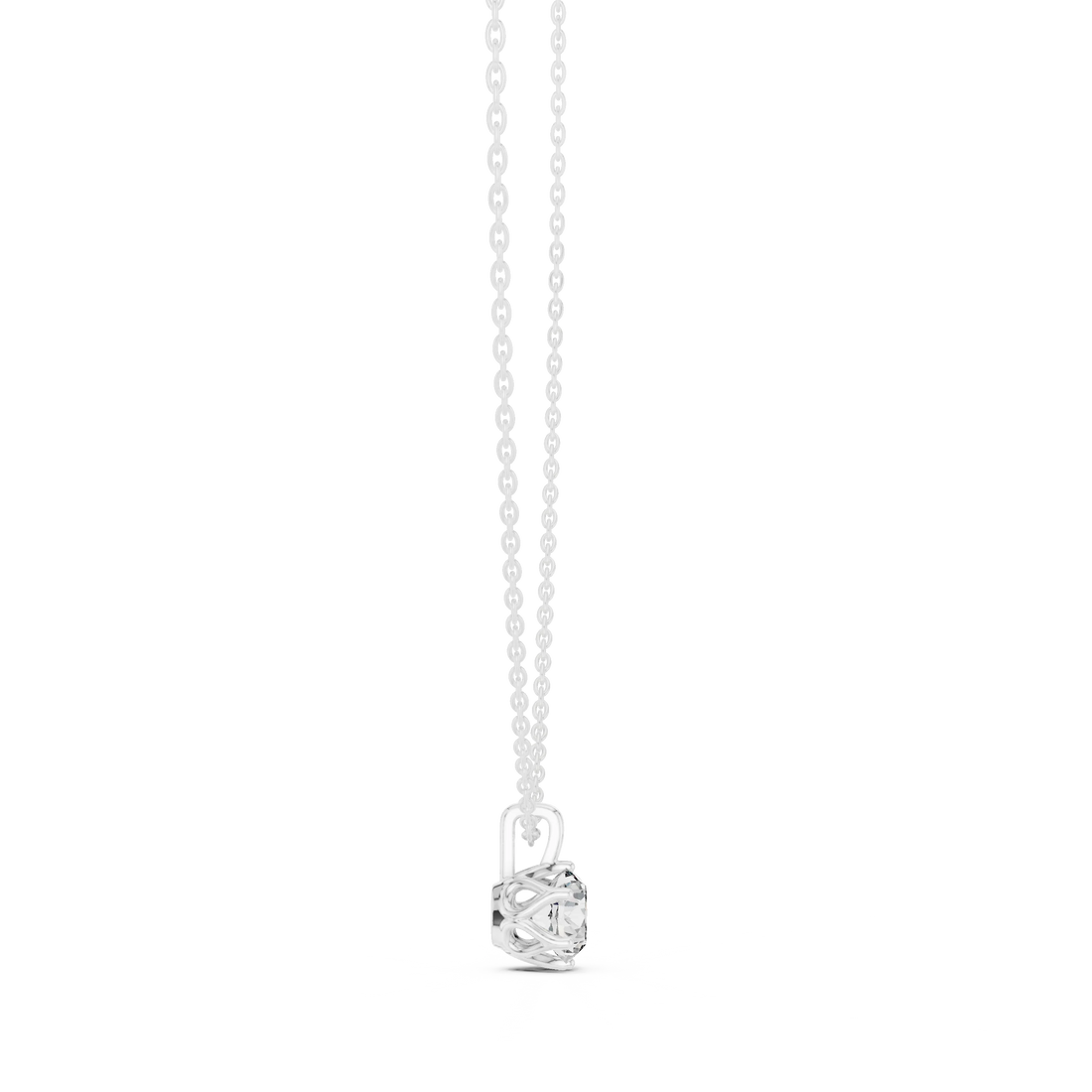 Radiant Essence Round Solitaire Diamond Pendant