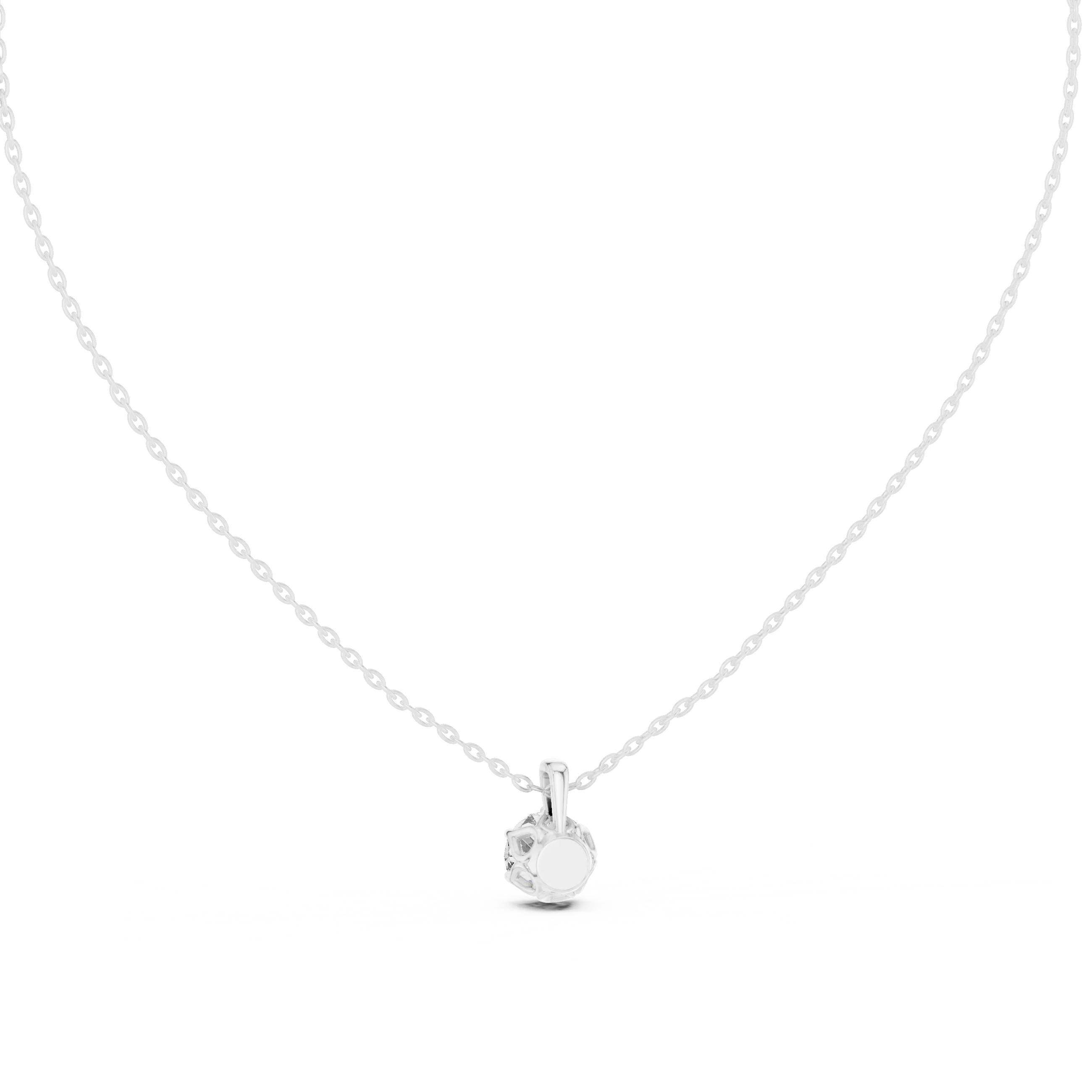 Radiant Essence Round Solitaire Diamond Pendant