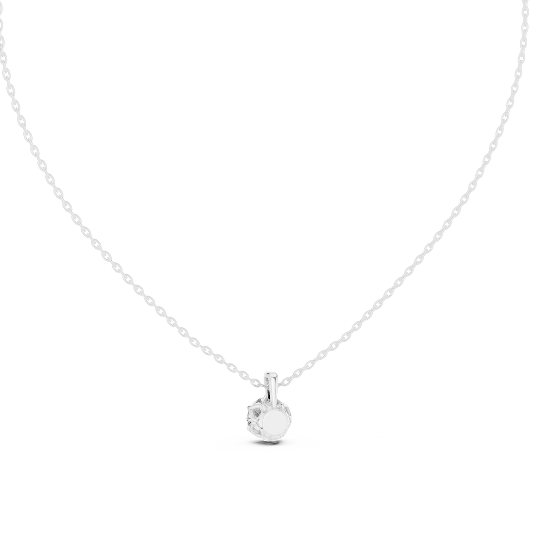 Radiant Essence Round Solitaire Diamond Pendant