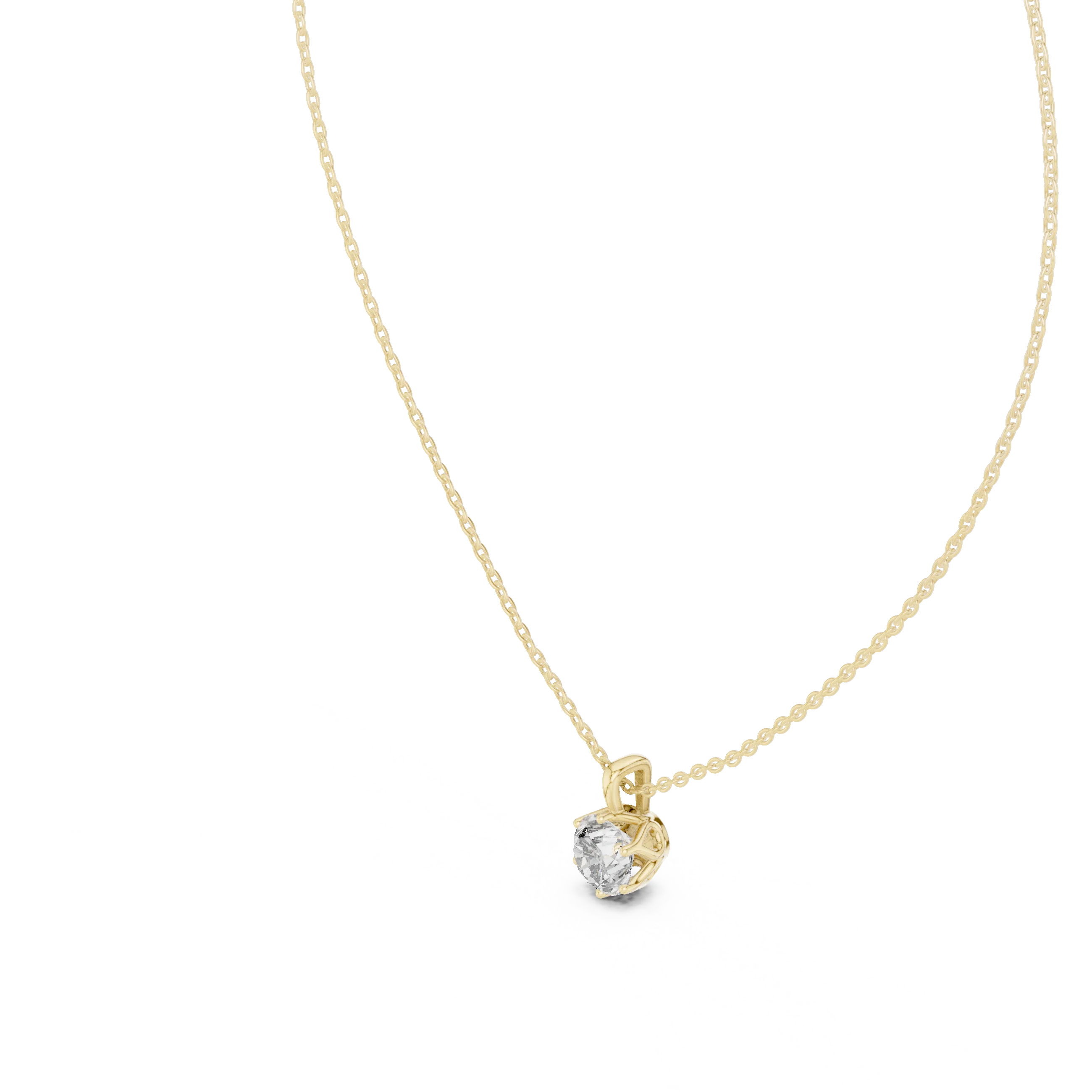 Radiant Essence Round Solitaire Diamond Pendant