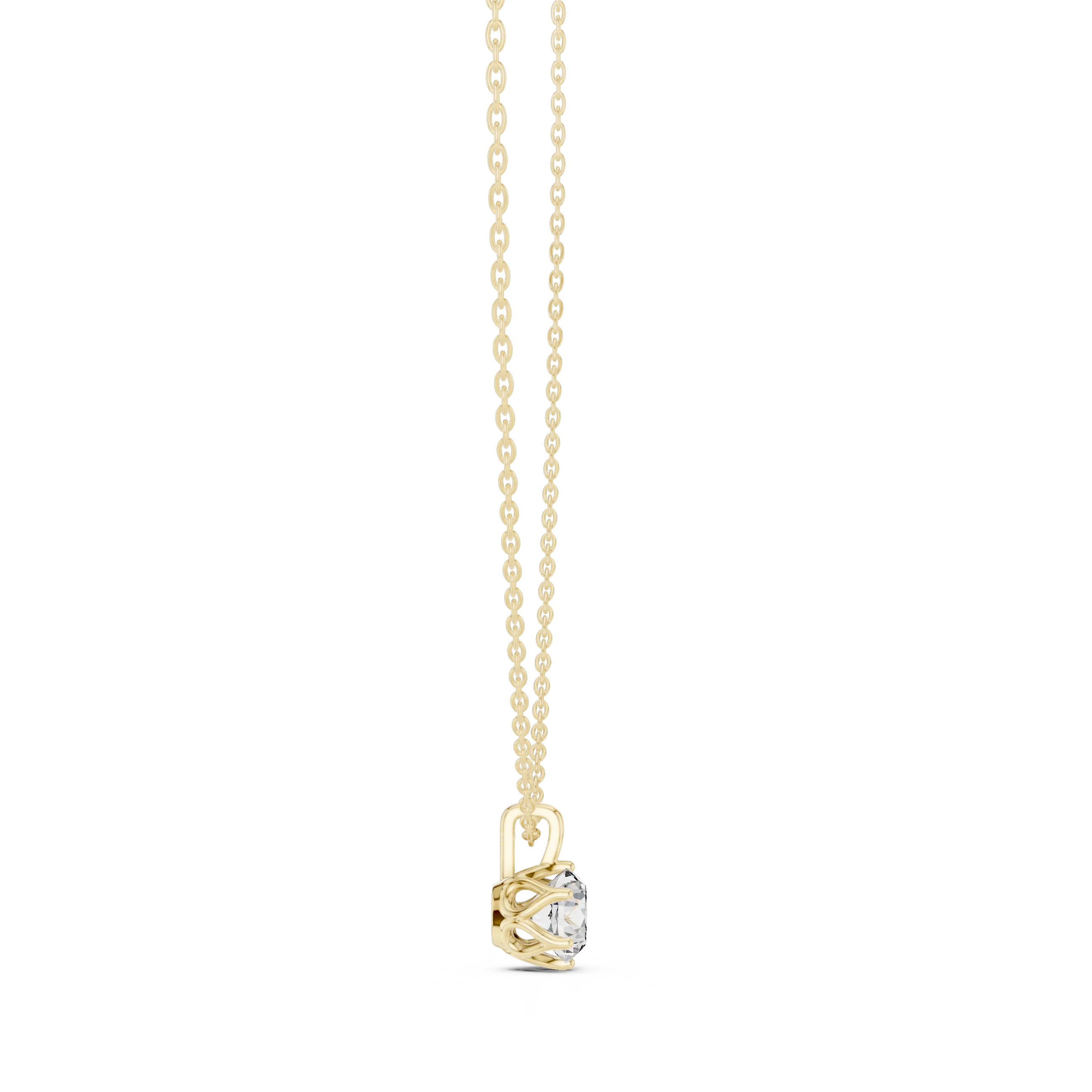 Radiant Essence Round Solitaire Diamond Pendant