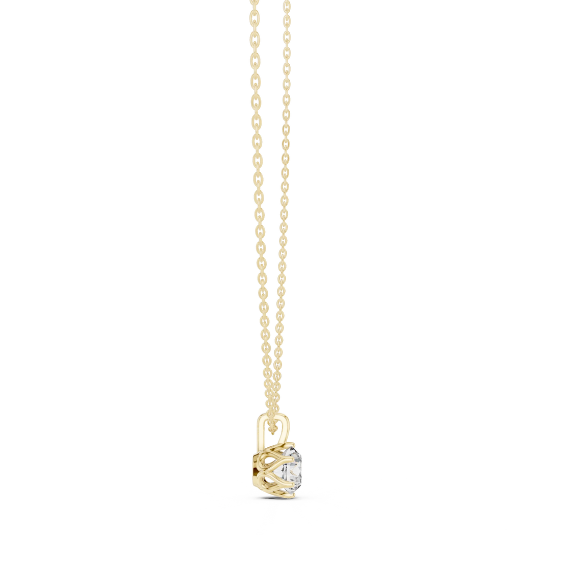 Radiant Essence Round Solitaire Diamond Pendant