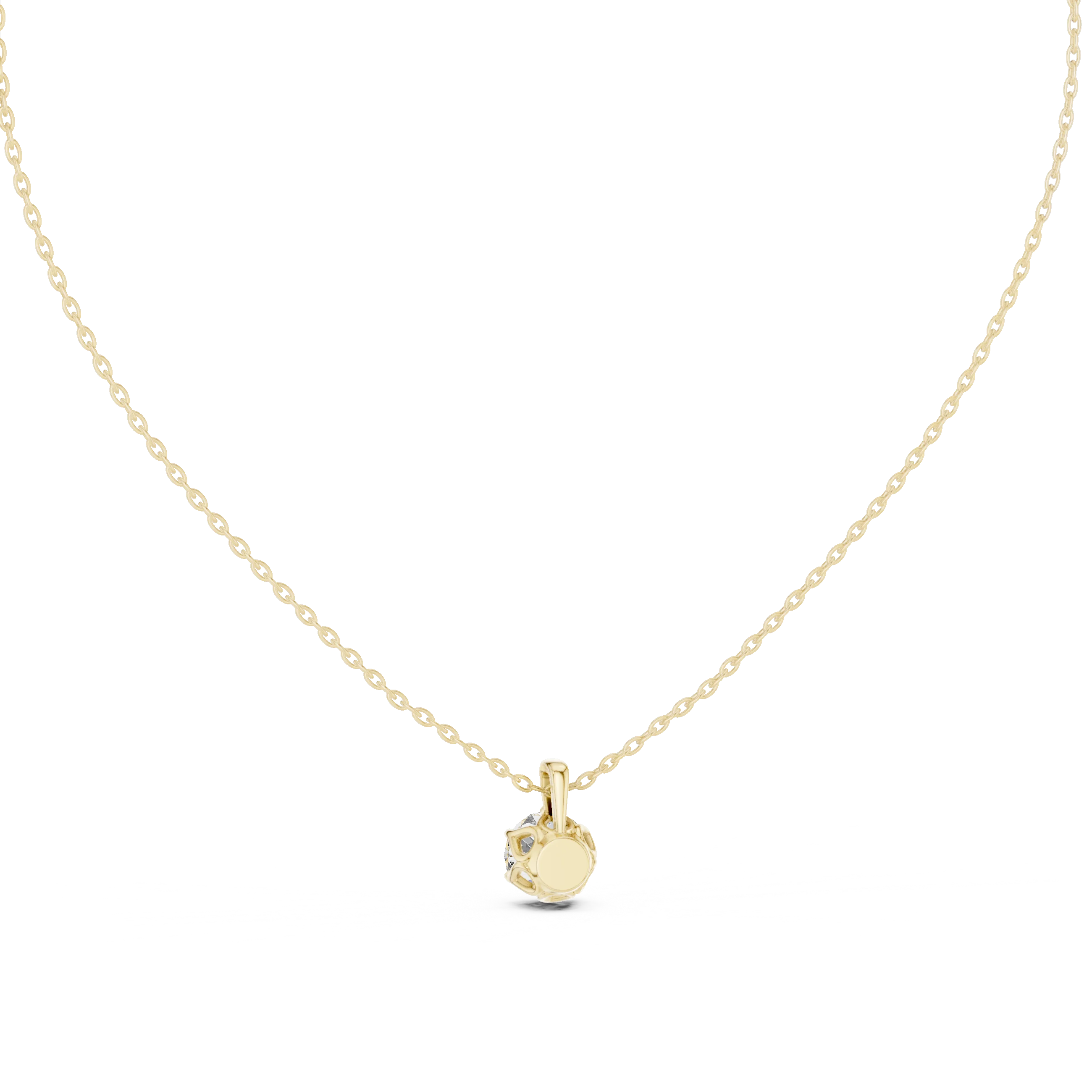 Radiant Essence Round Solitaire Diamond Pendant