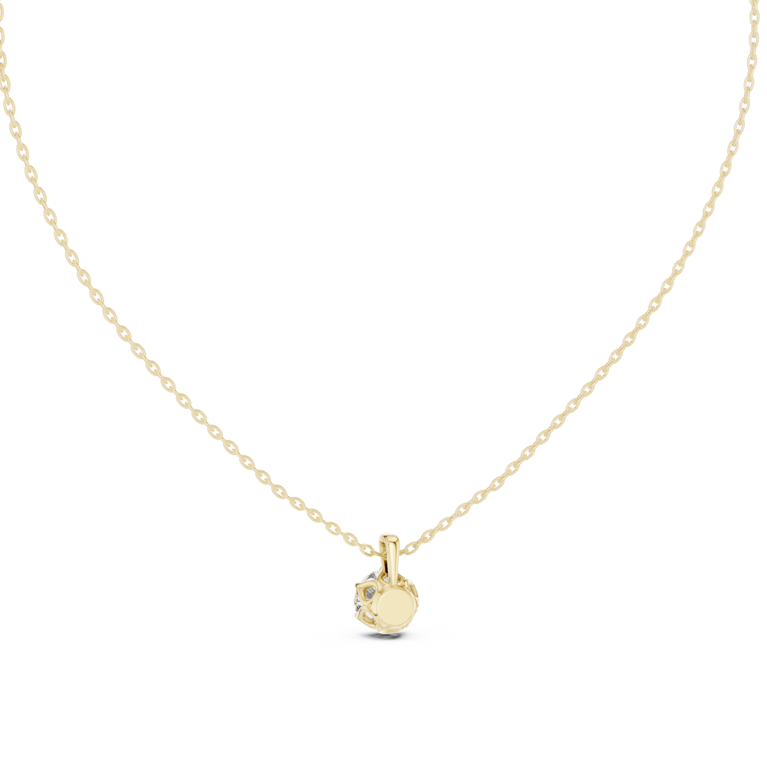 Radiant Essence Round Solitaire Diamond Pendant