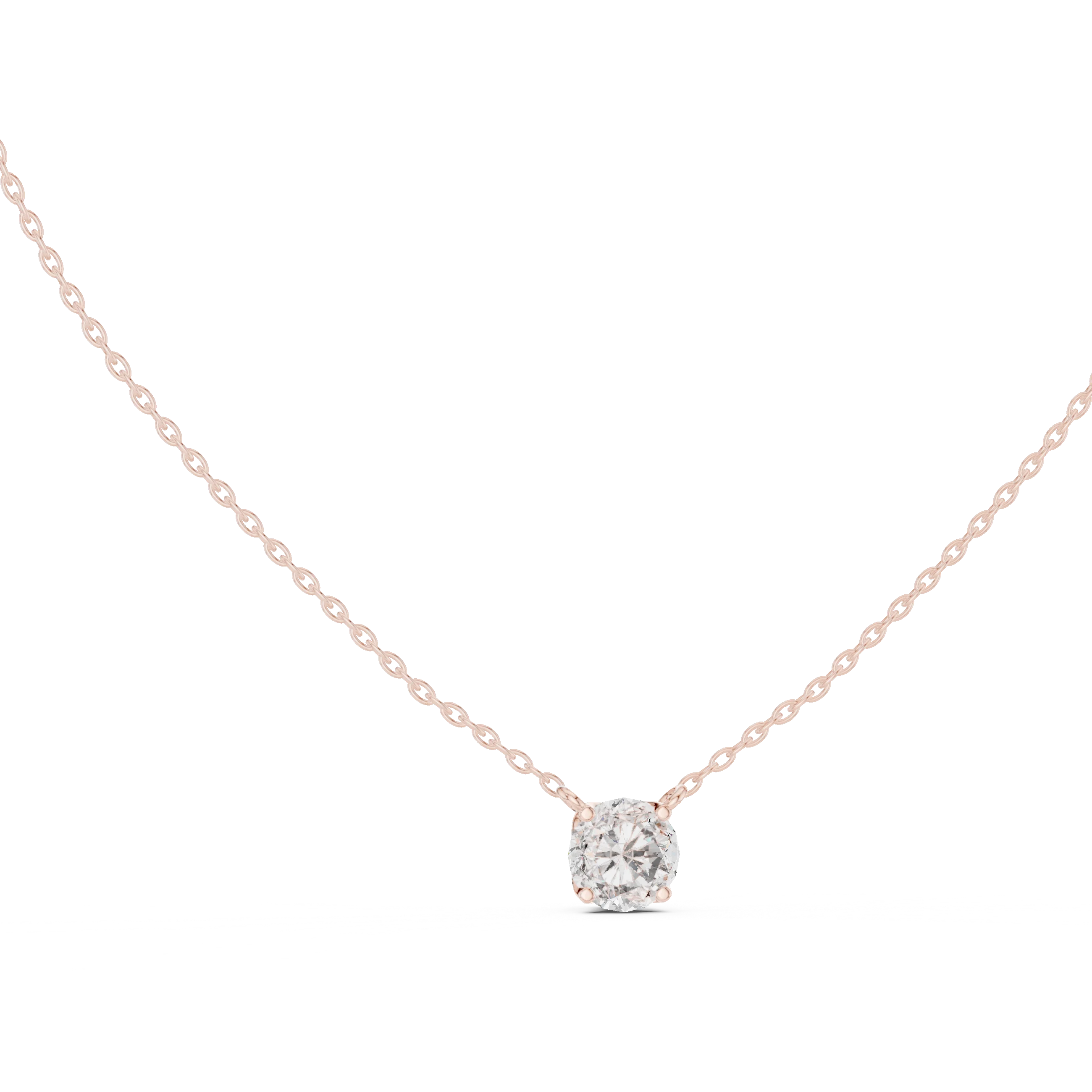 Classic Round Solitaire Diamond Pendant
