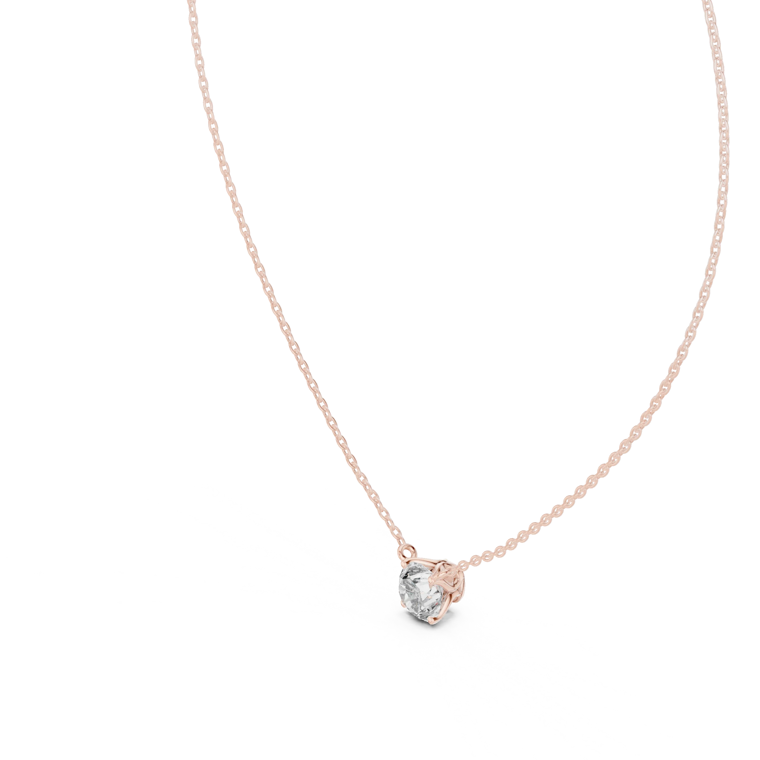 Classic Round Solitaire Diamond Pendant