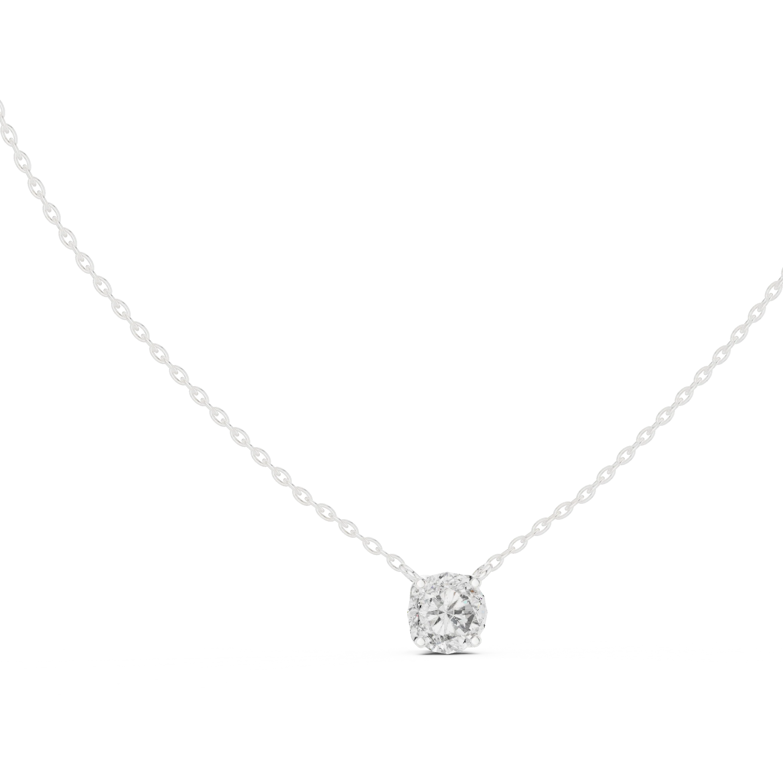 Classic Round Solitaire Diamond Pendant
