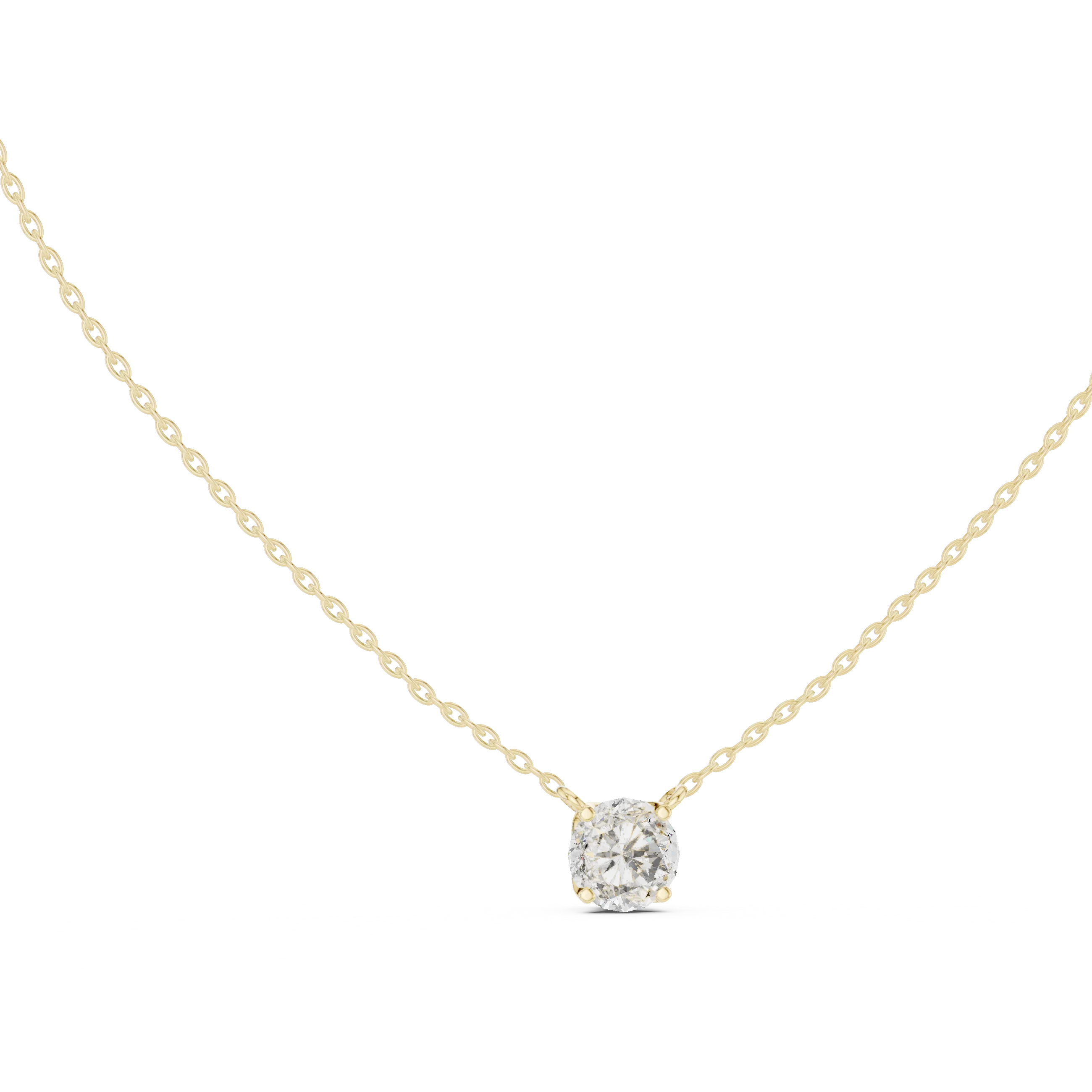 Classic Round Solitaire Diamond Pendant