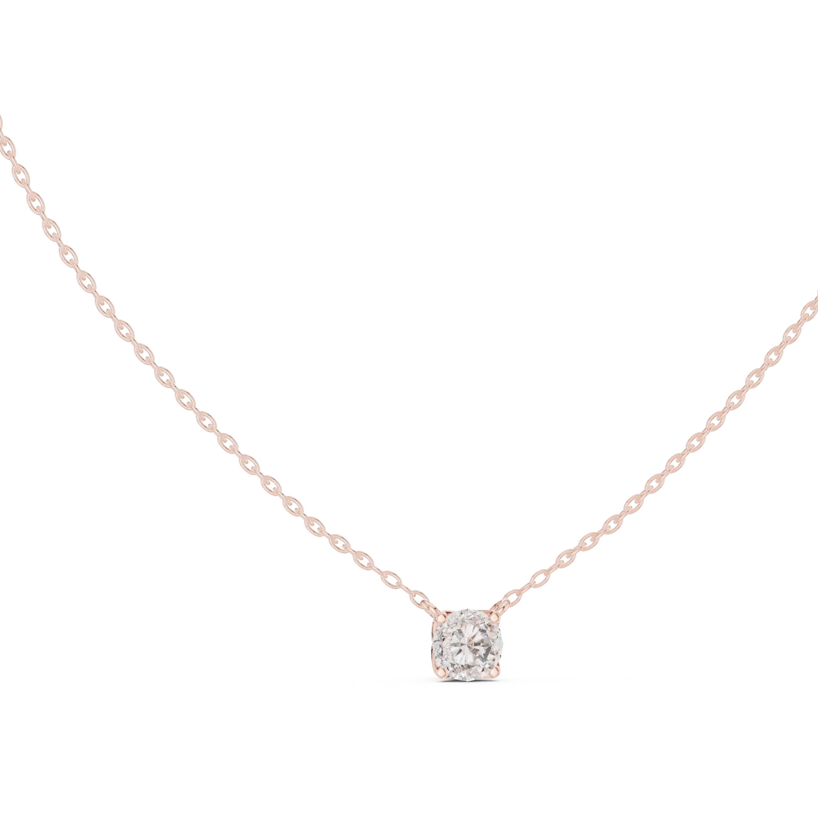 Radiant Round Solitaire Diamond Pendant