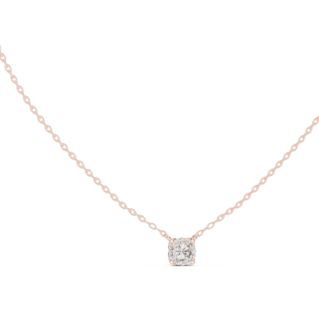 Radiant Round Solitaire Diamond Pendant