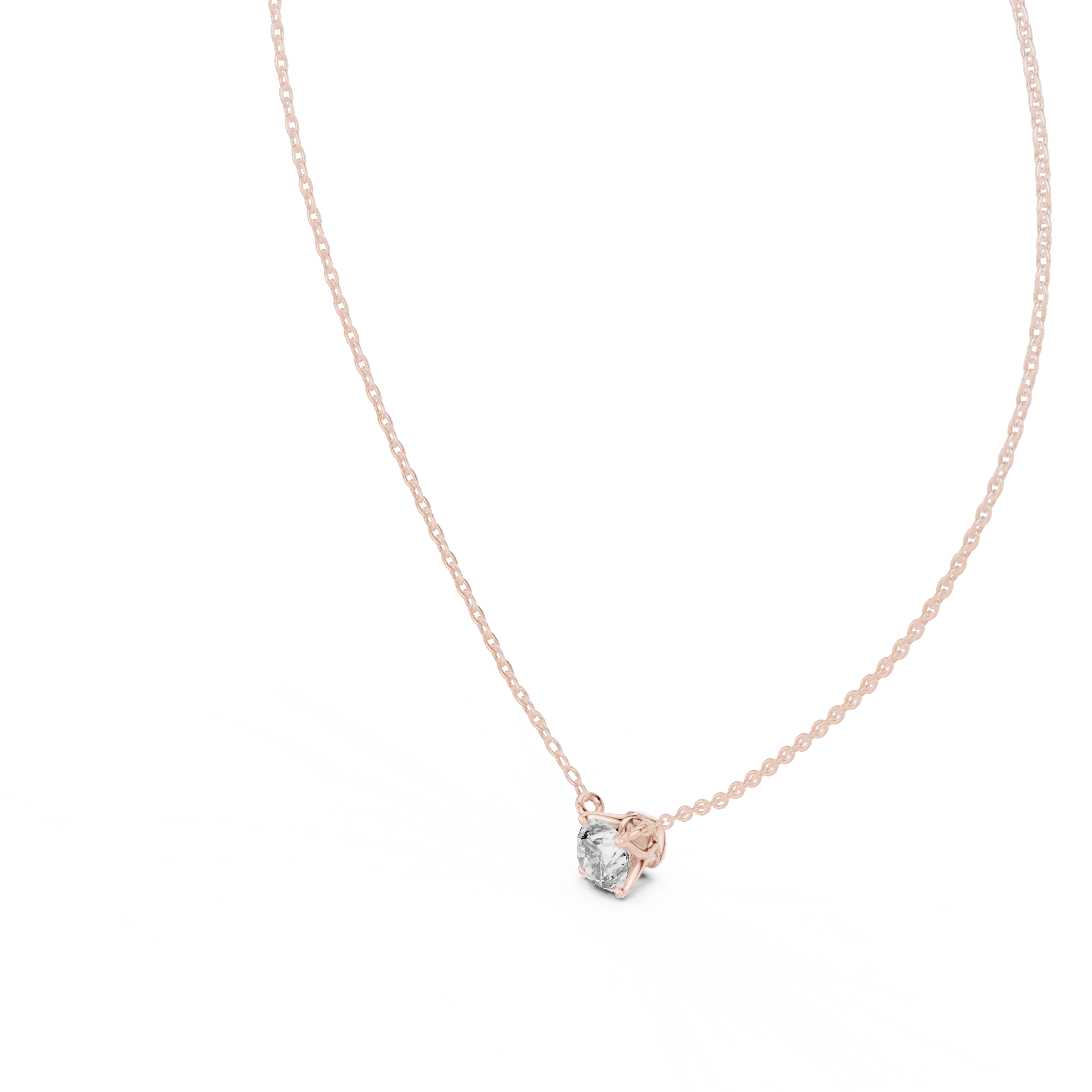 Radiant Round Solitaire Diamond Pendant