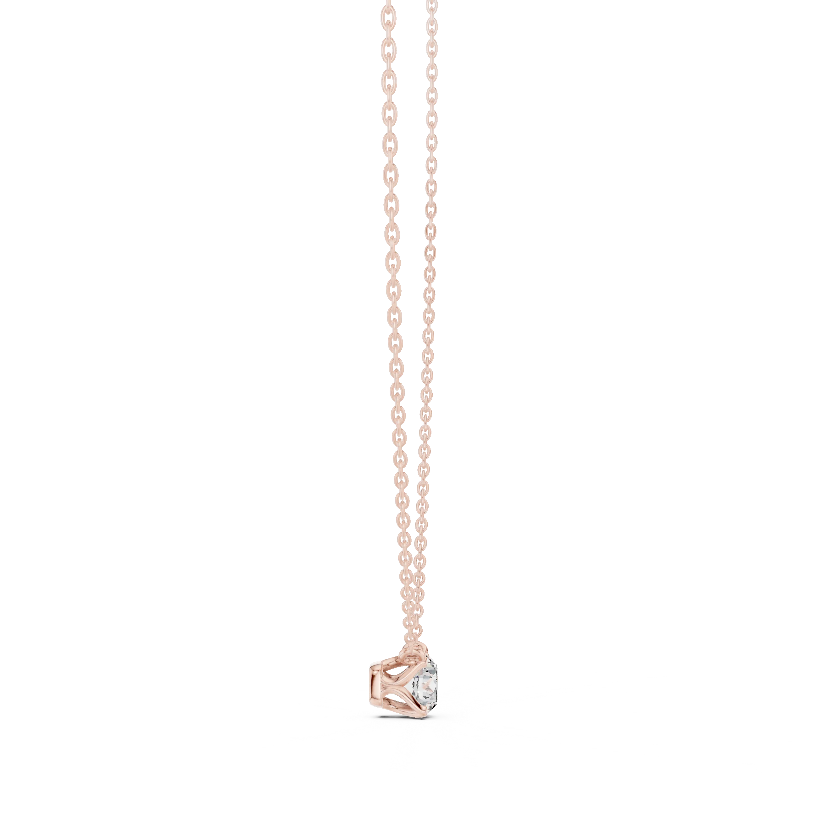Radiant Round Solitaire Diamond Pendant