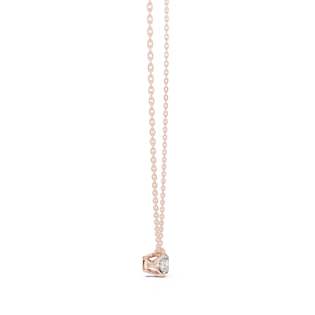Radiant Round Solitaire Diamond Pendant