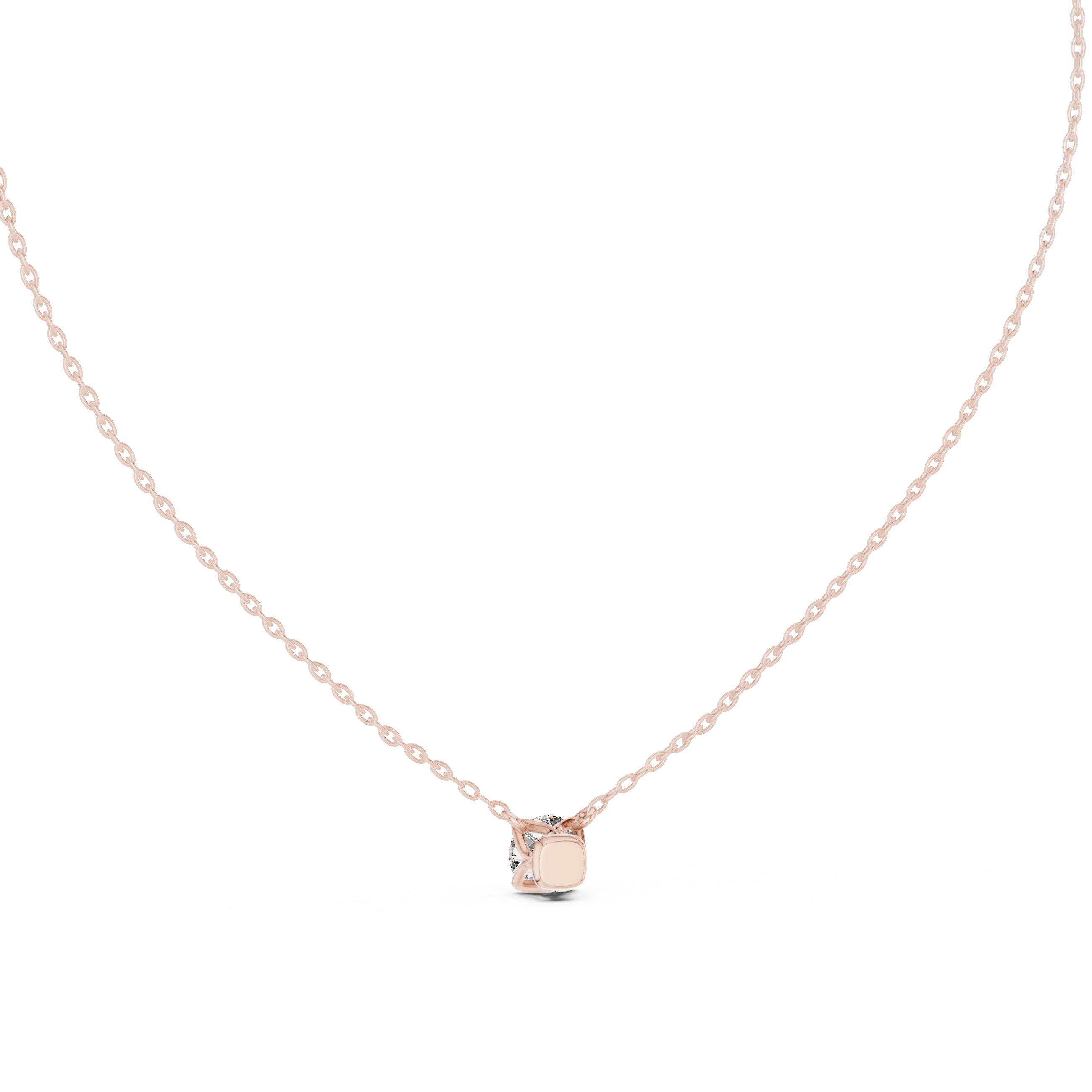 Radiant Round Solitaire Diamond Pendant