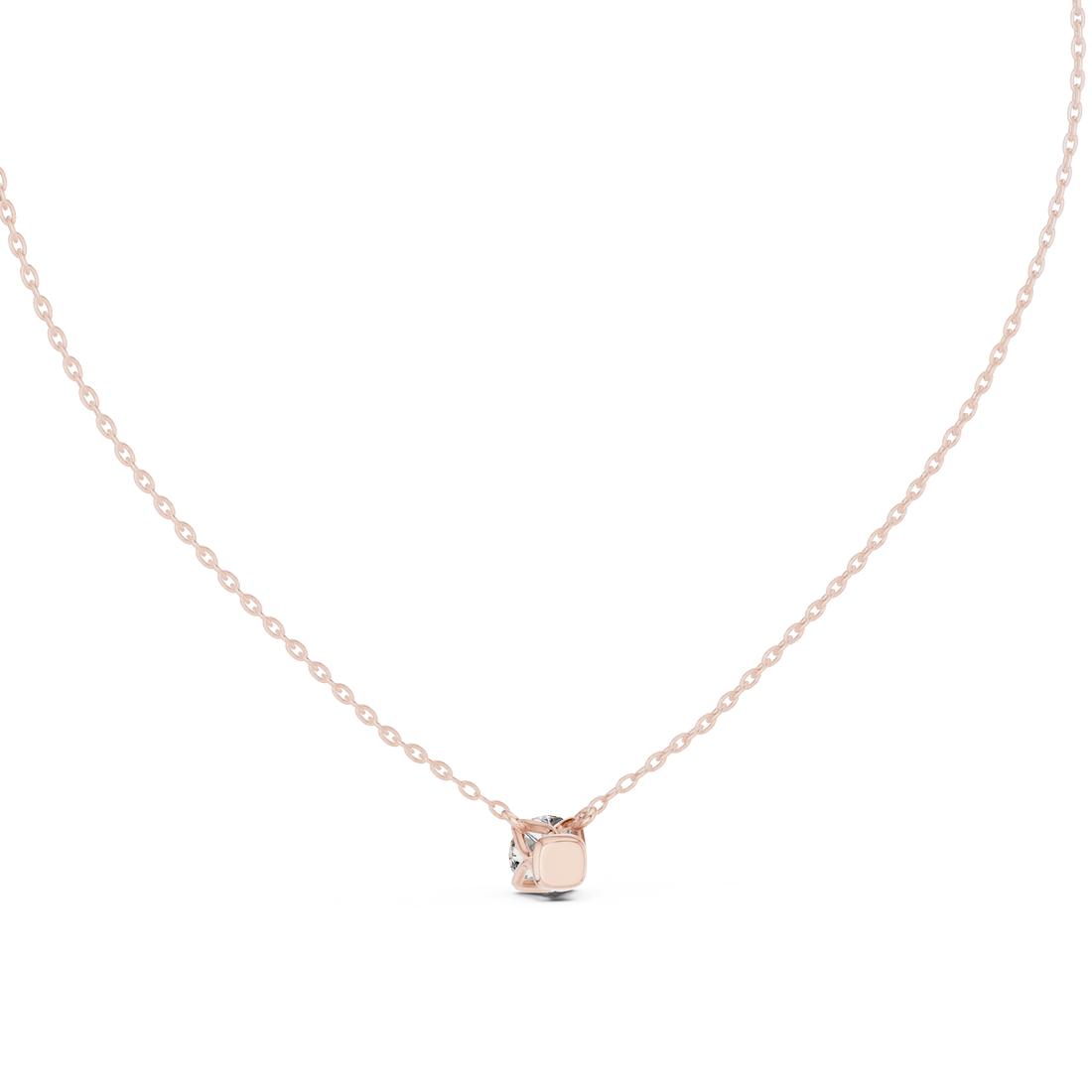 Radiant Round Solitaire Diamond Pendant
