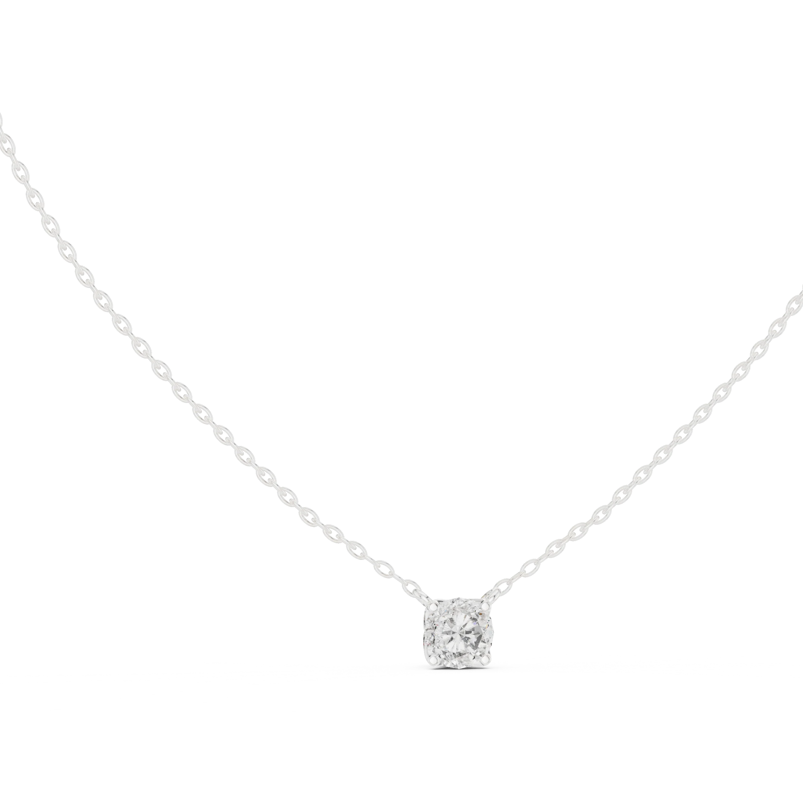 Radiant Round Solitaire Diamond Pendant