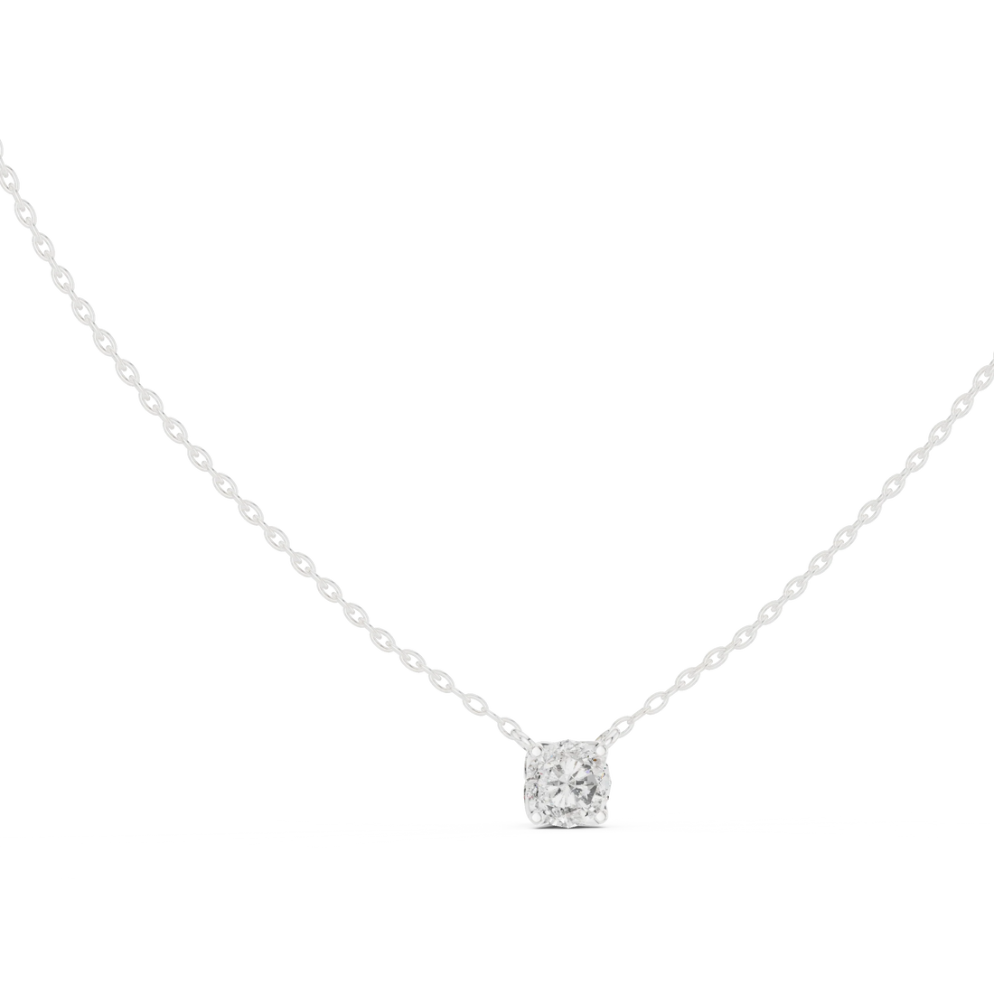 Radiant Round Solitaire Diamond Pendant