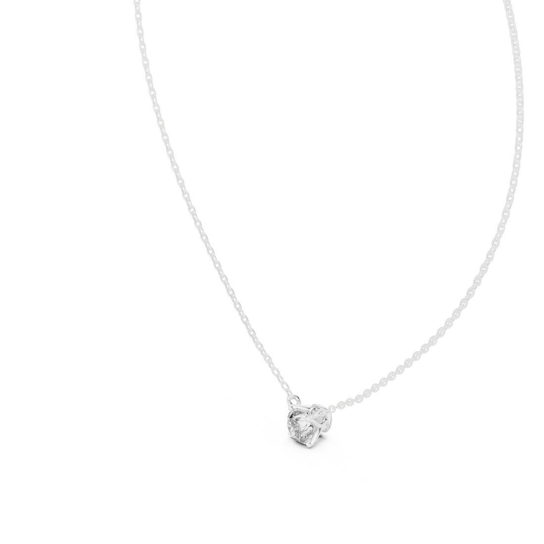 Radiant Round Solitaire Diamond Pendant