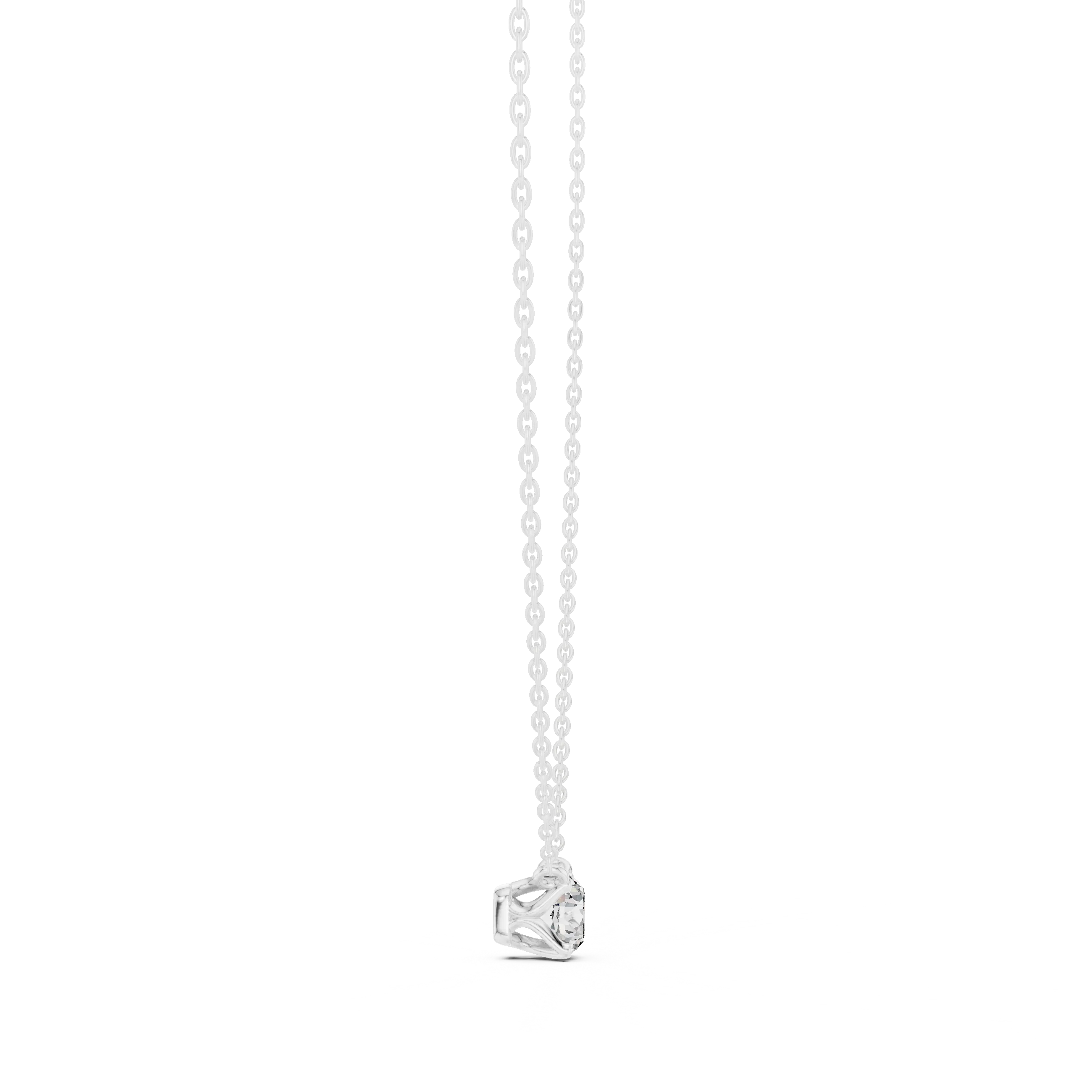 Radiant Round Solitaire Diamond Pendant