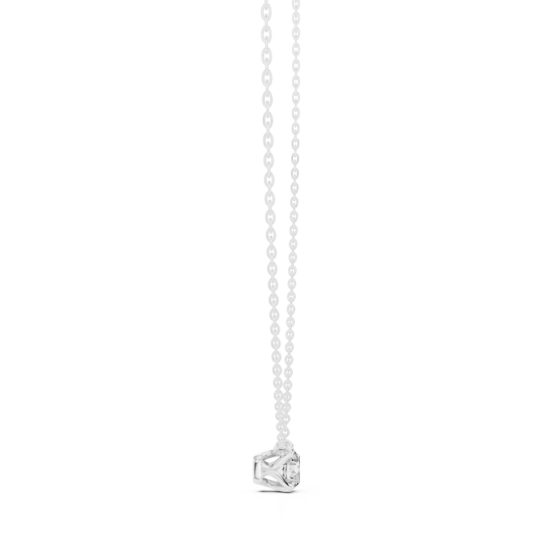 Radiant Round Solitaire Diamond Pendant