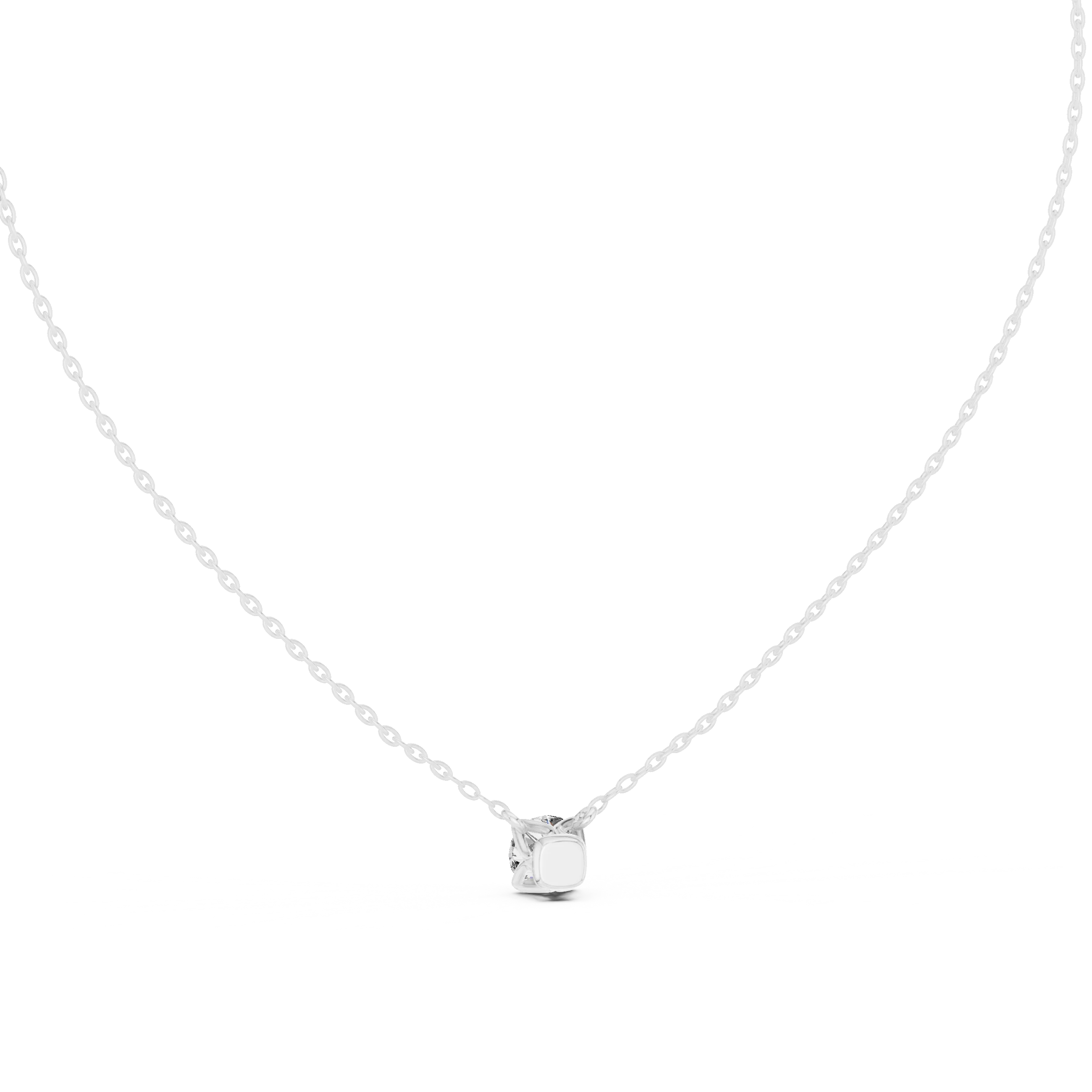 Radiant Round Solitaire Diamond Pendant