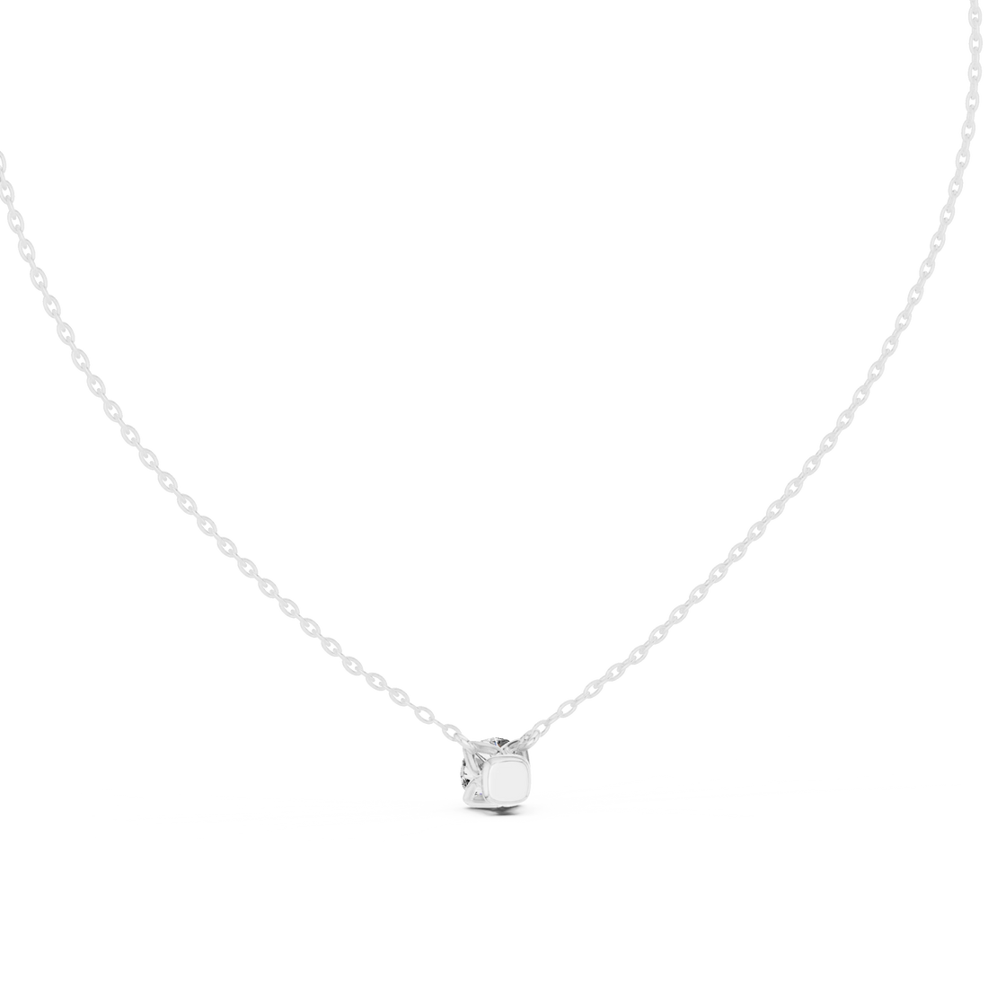 Radiant Round Solitaire Diamond Pendant