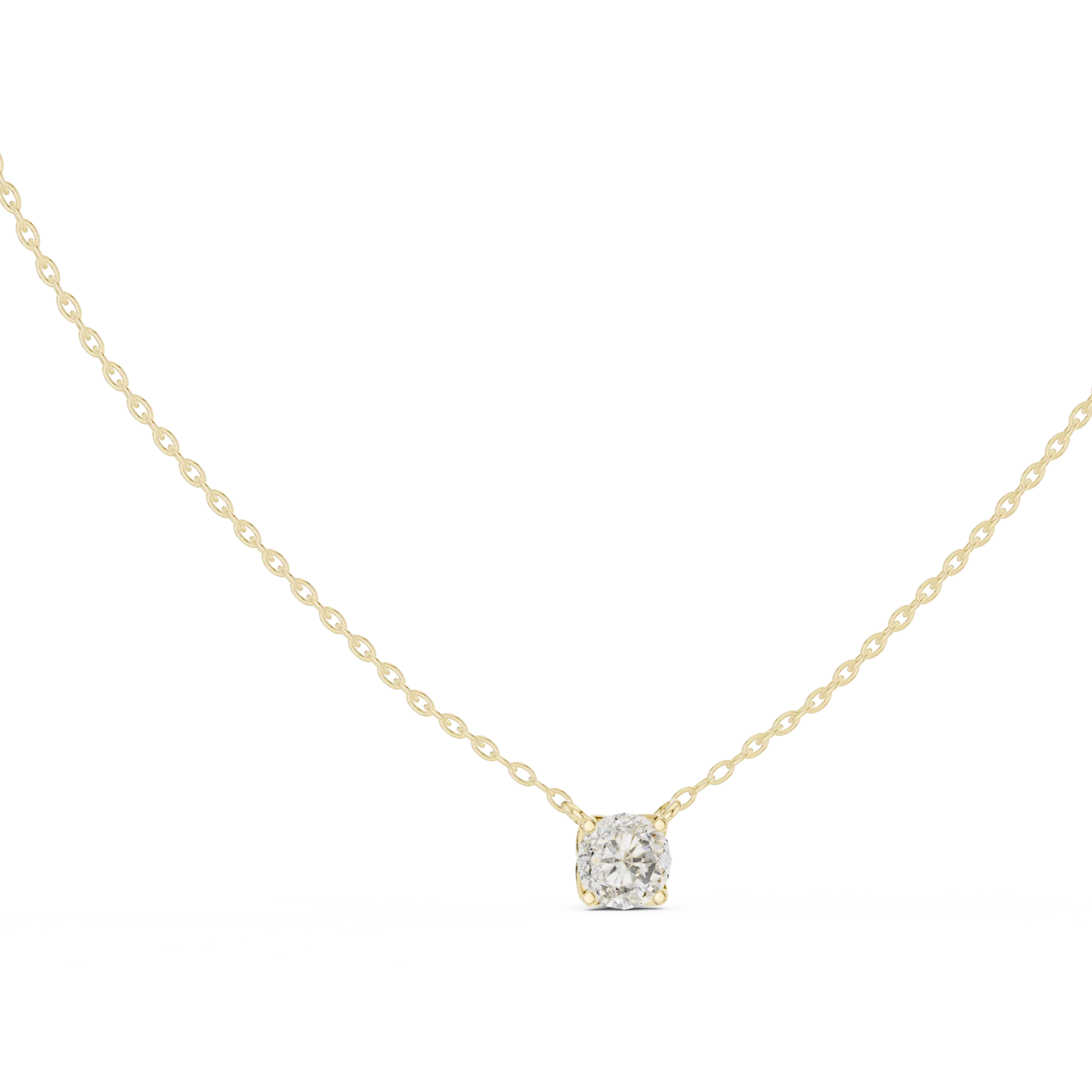 Radiant Round Solitaire Diamond Pendant