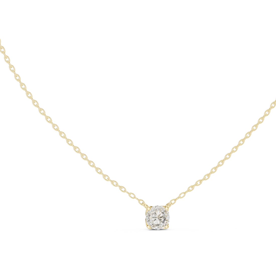 Radiant Round Solitaire Diamond Pendant