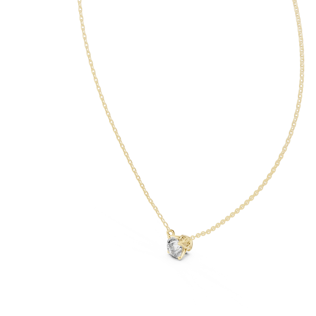 Radiant Round Solitaire Diamond Pendant