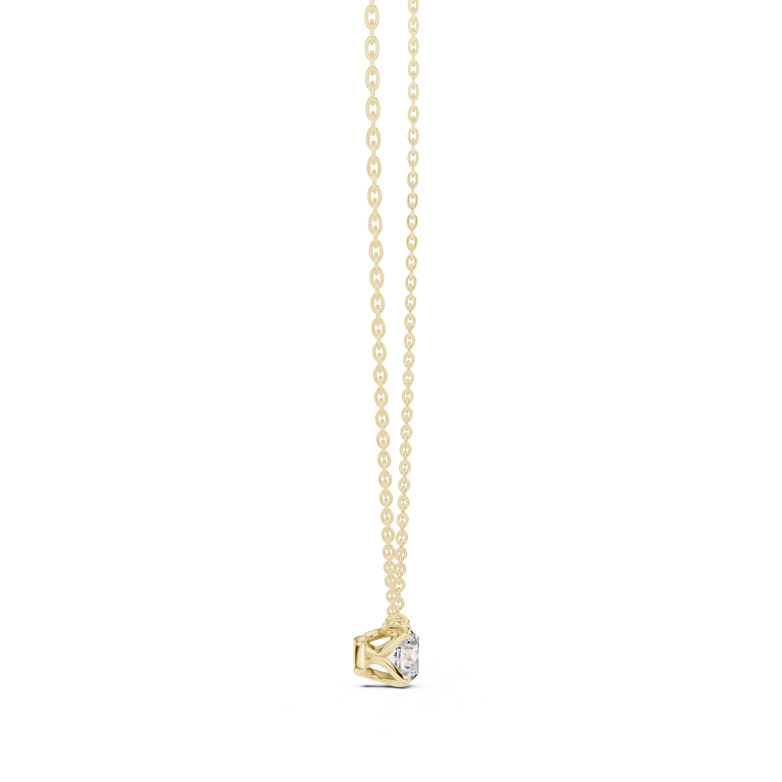 Radiant Round Solitaire Diamond Pendant