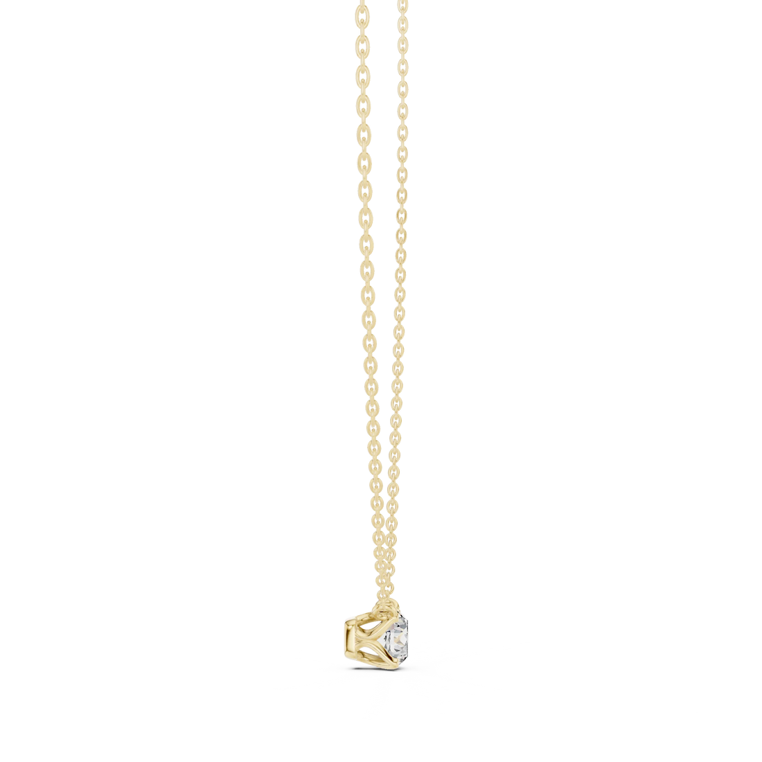 Radiant Round Solitaire Diamond Pendant