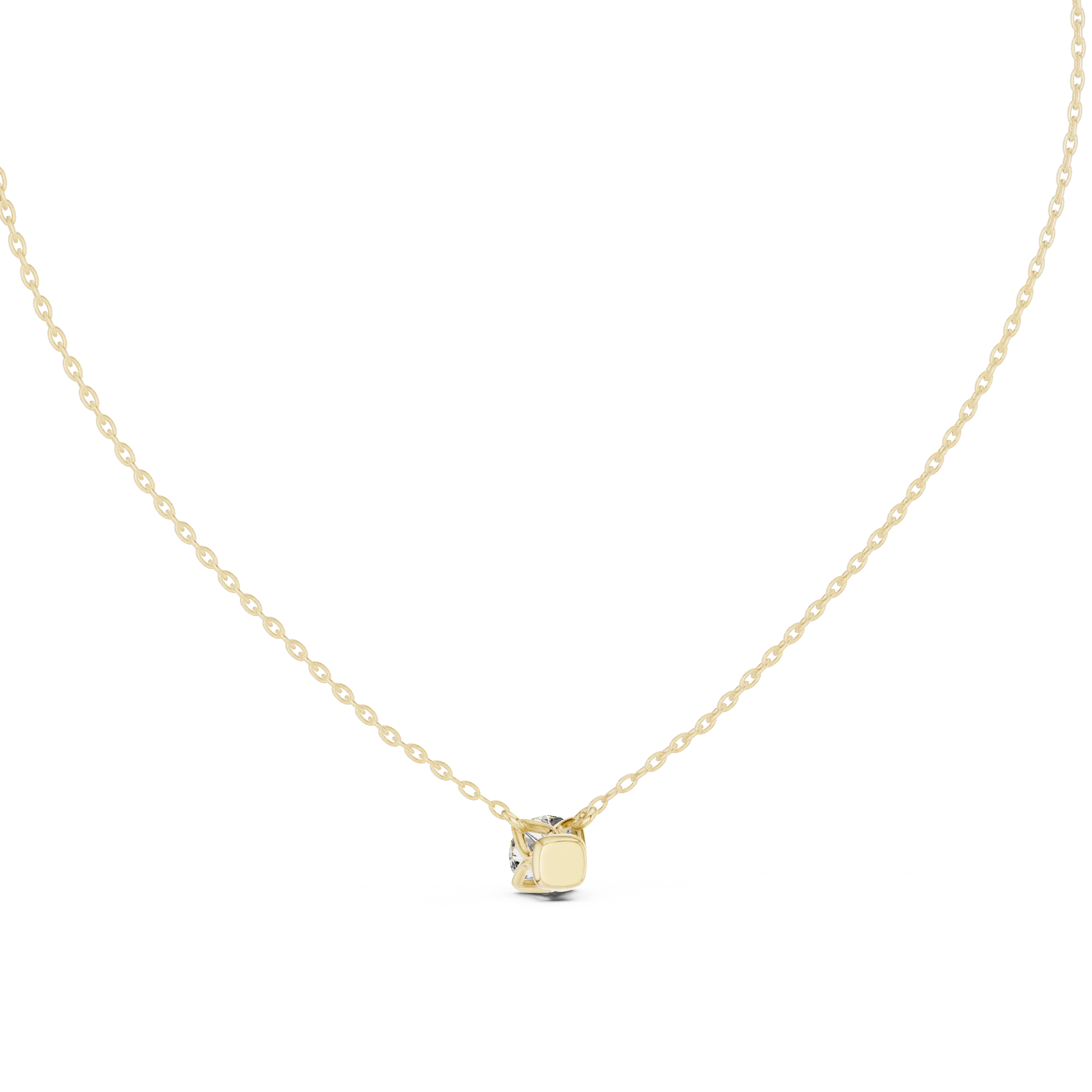 Radiant Round Solitaire Diamond Pendant