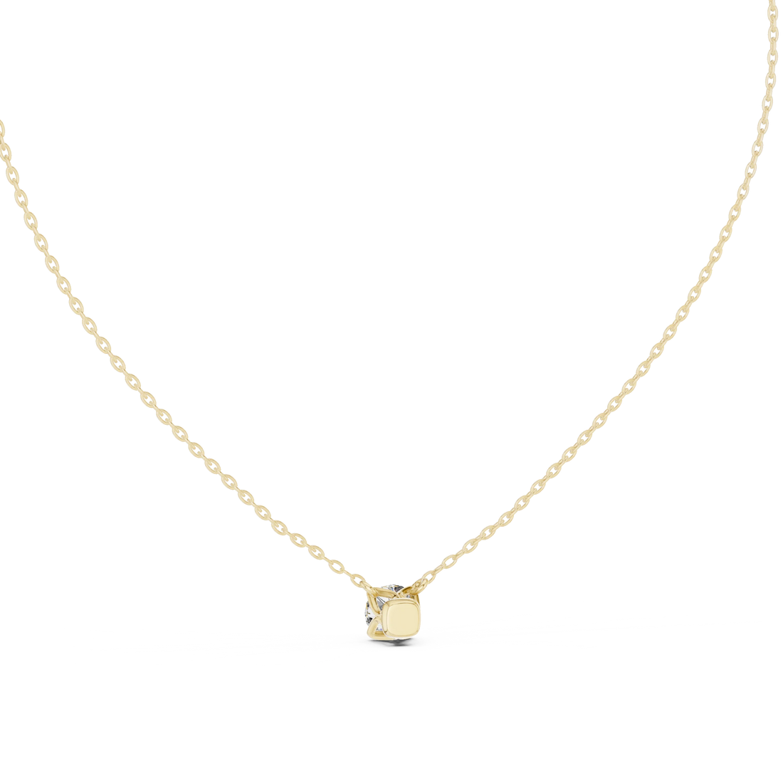 Radiant Round Solitaire Diamond Pendant