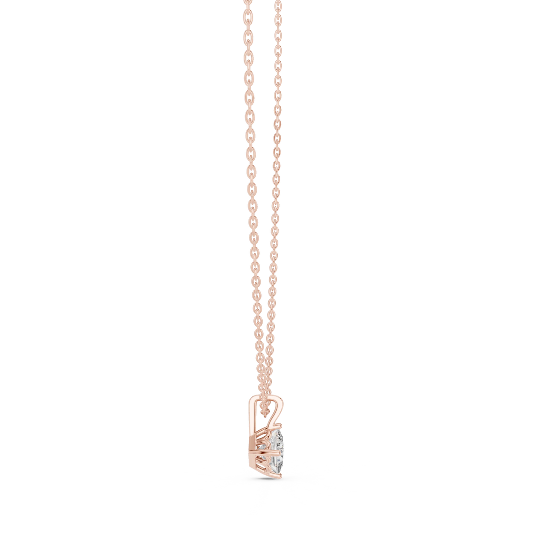Modern Princess Solitaire Diamond Pendant