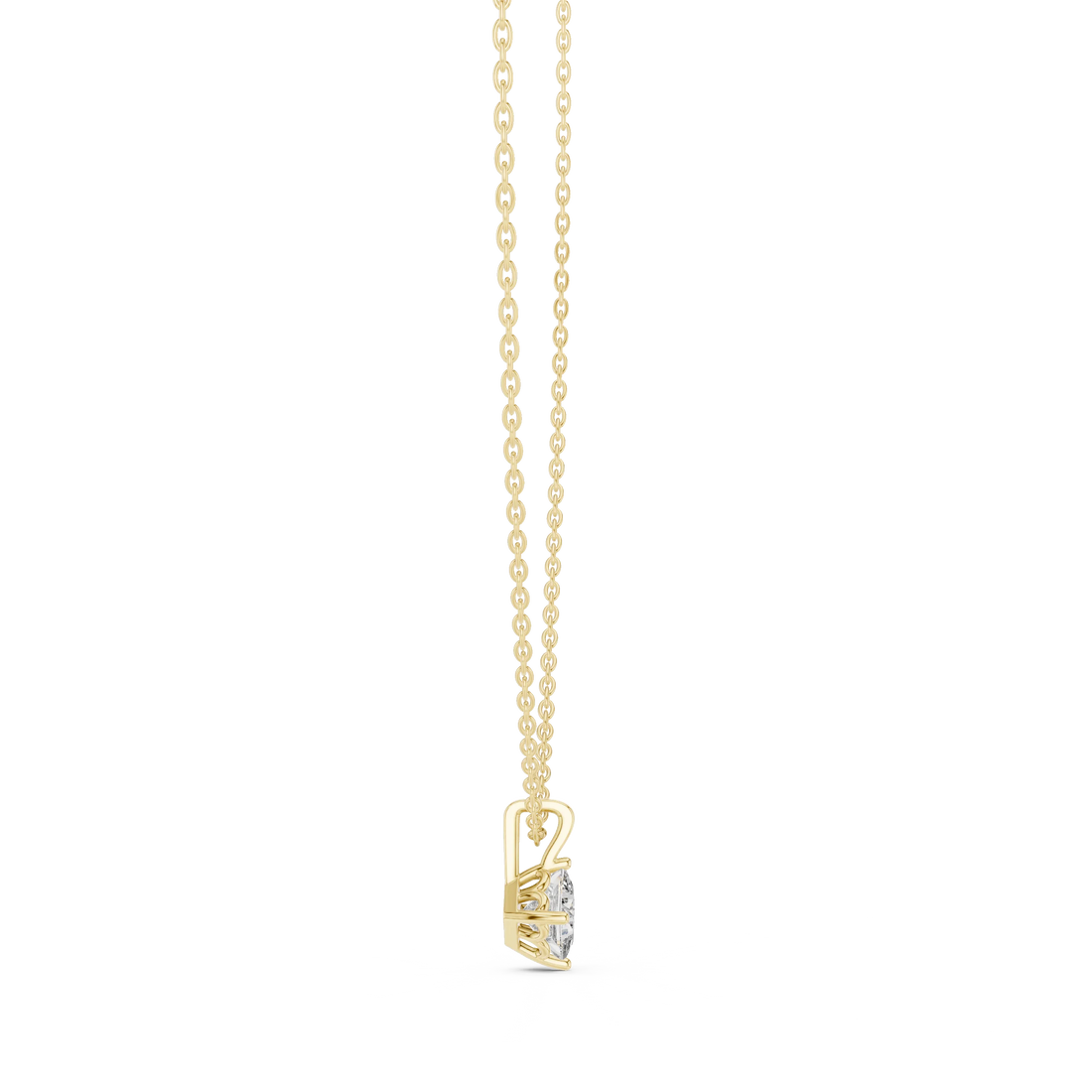 Modern Princess Solitaire Diamond Pendant
