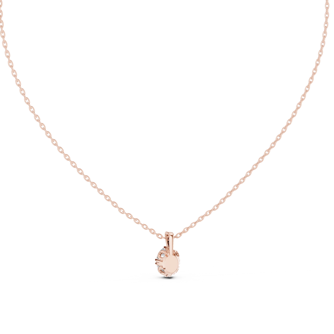 Grace Oval Solitaire Diamond Pendant