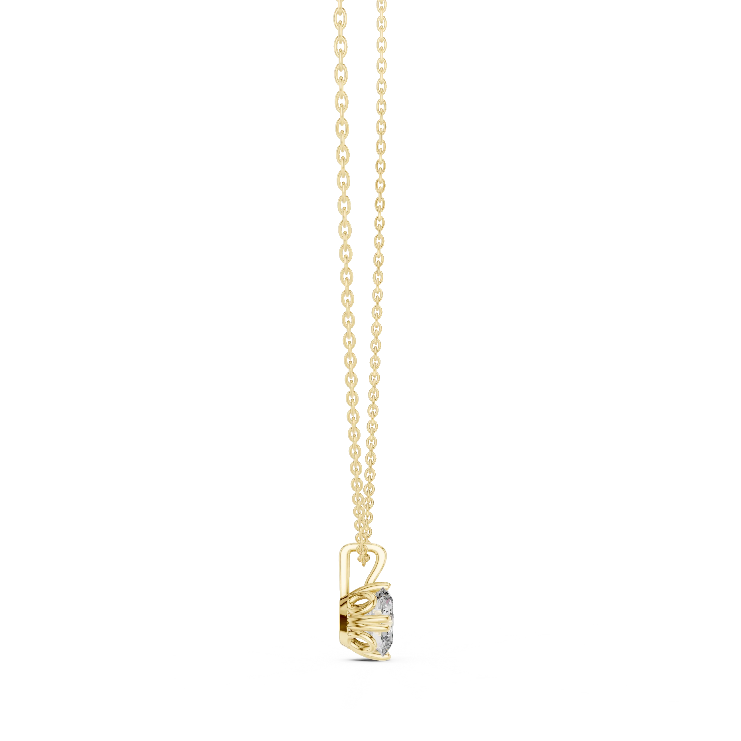 Grace Oval Solitaire Diamond Pendant