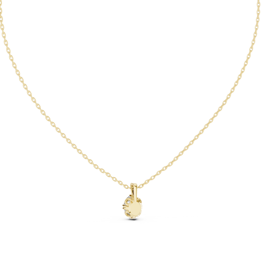 Grace Oval Solitaire Diamond Pendant