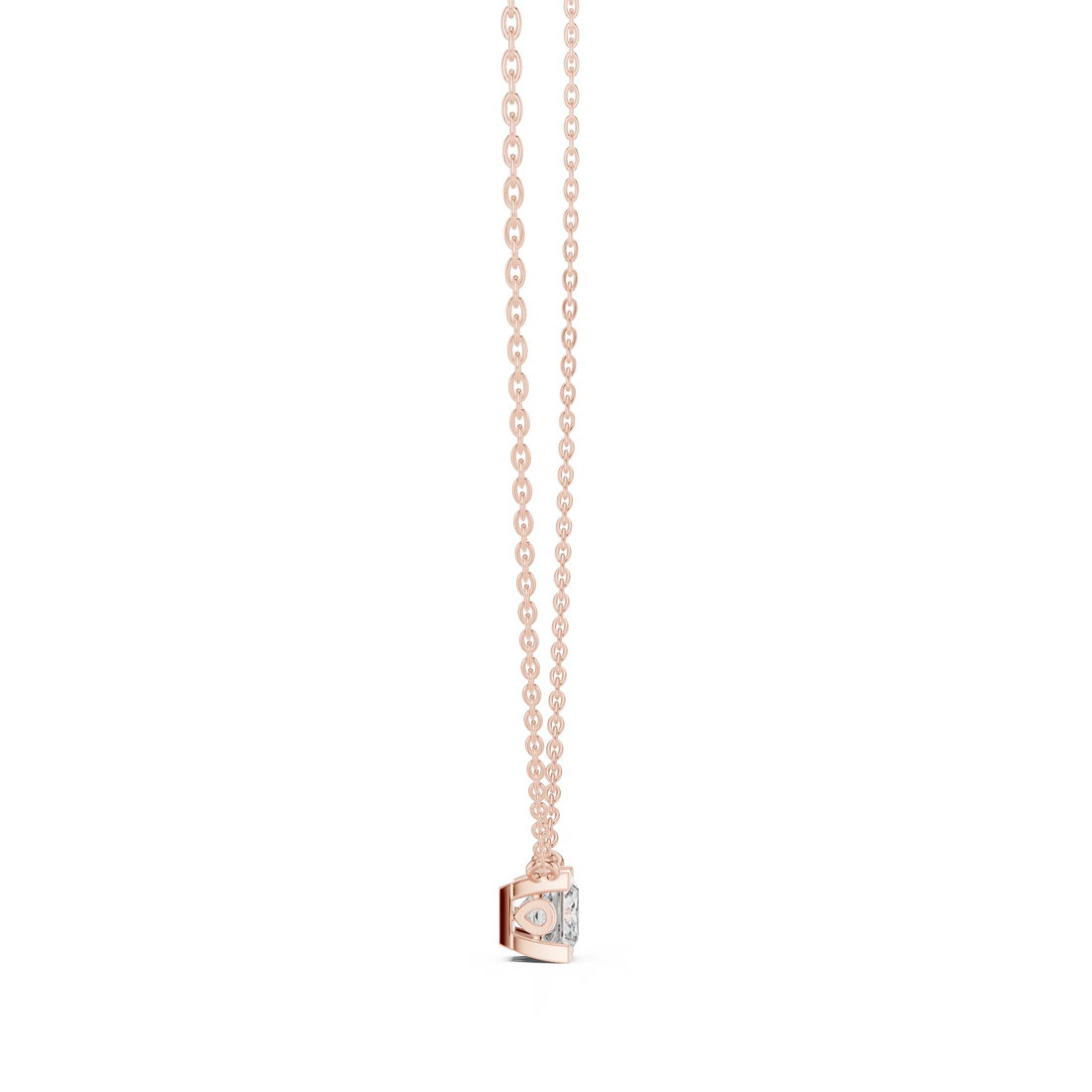 Classic Princess Solitaire Diamond Pendant