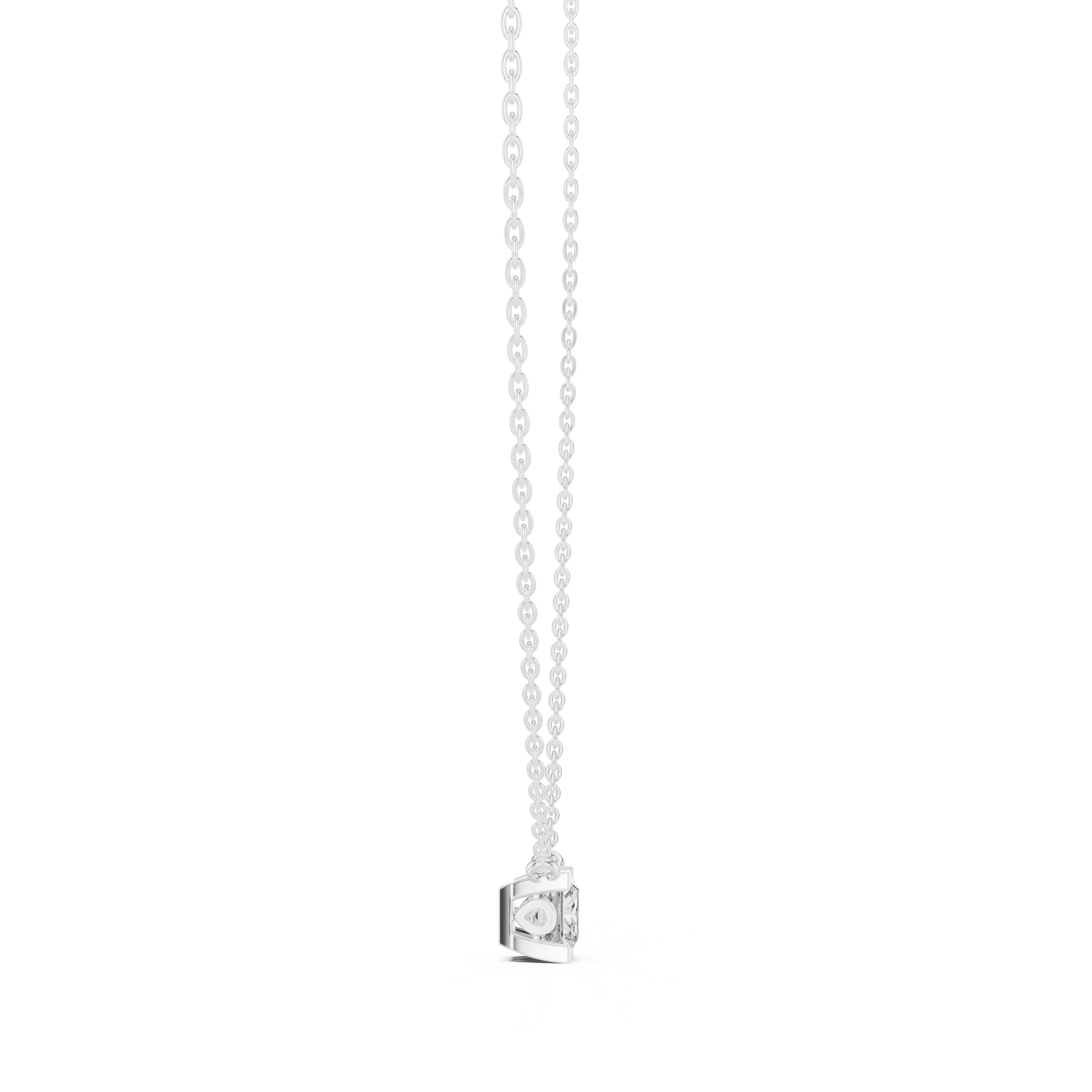 Classic Princess Solitaire Diamond Pendant