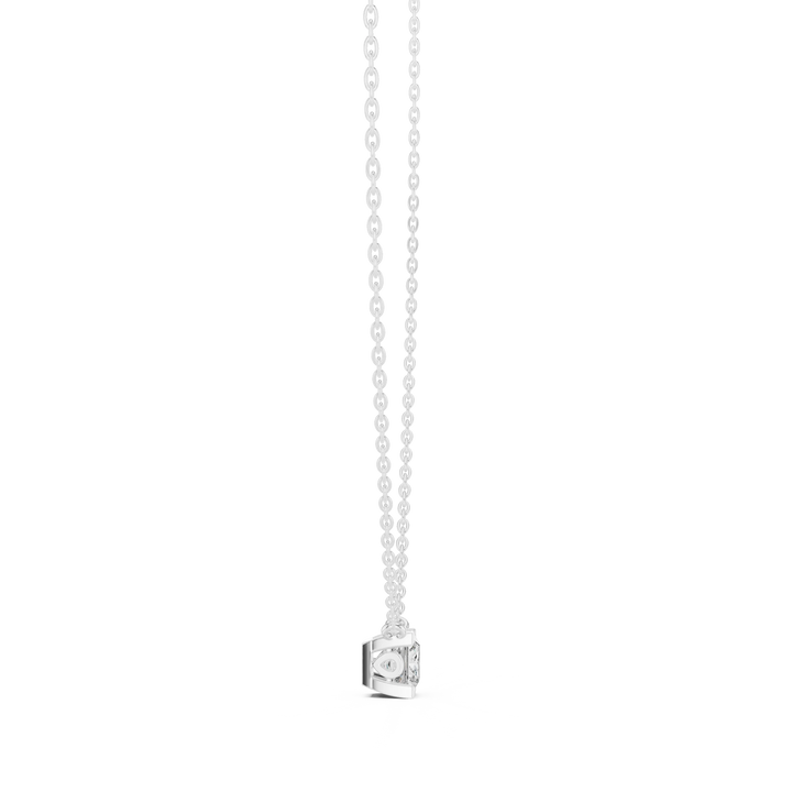 Classic Princess Solitaire Diamond Pendant